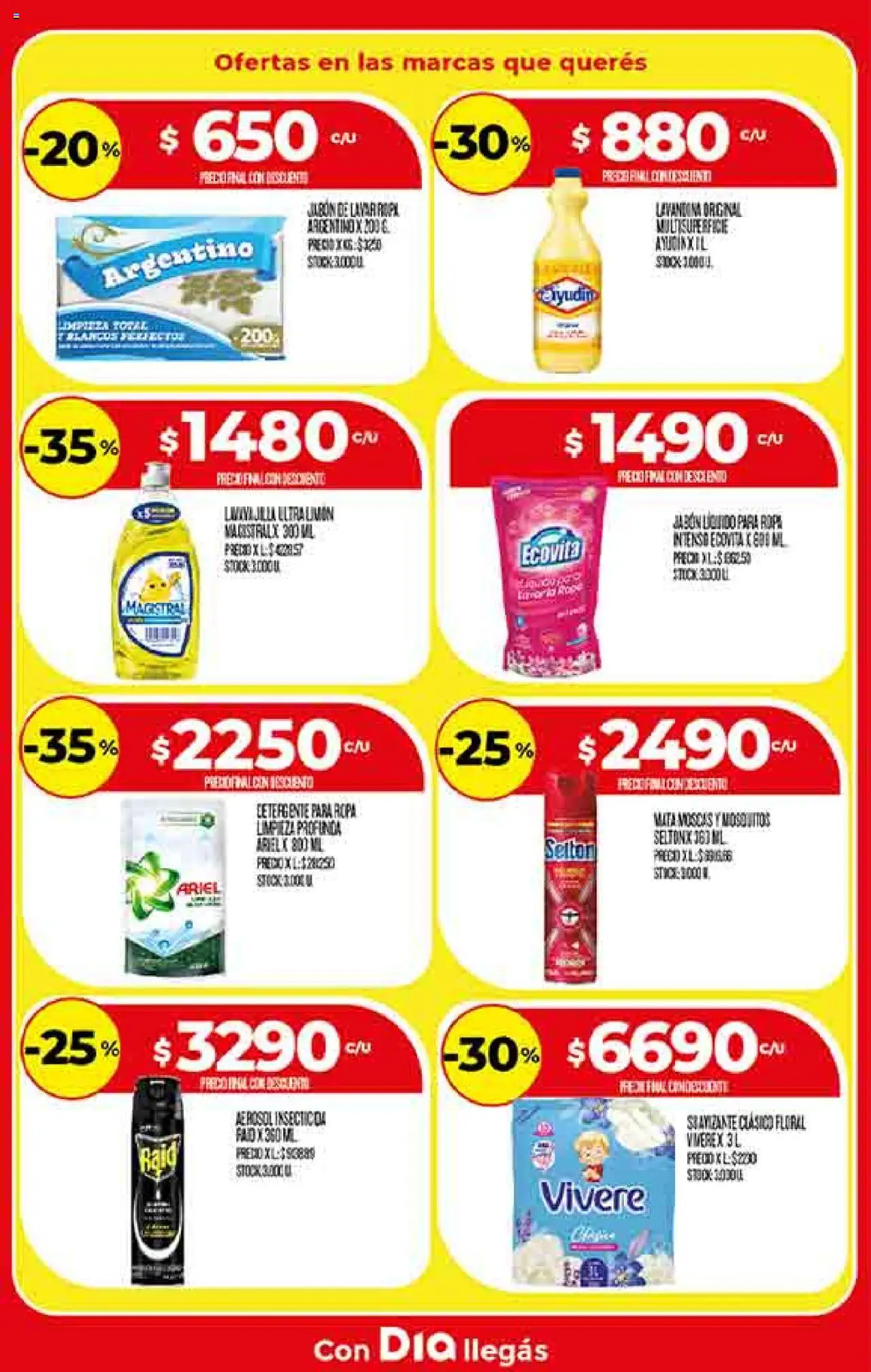 Supermercado DIA Ofertas - Salta y Jujuy │ válido desde el 20.08.2025 | Página: 19 | Productos: Mata moscas, Lavandina, Jabón líquido, Suavizante