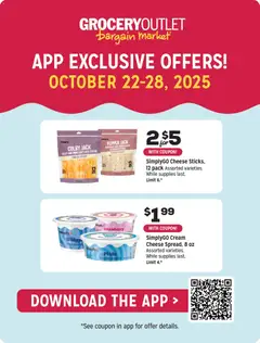 Preview of Grocery Outlet weekly ads valid from 22.10.2025 | Page: 7 | Products: Peppers, Jalapeno peppers, Cheese, Pepper