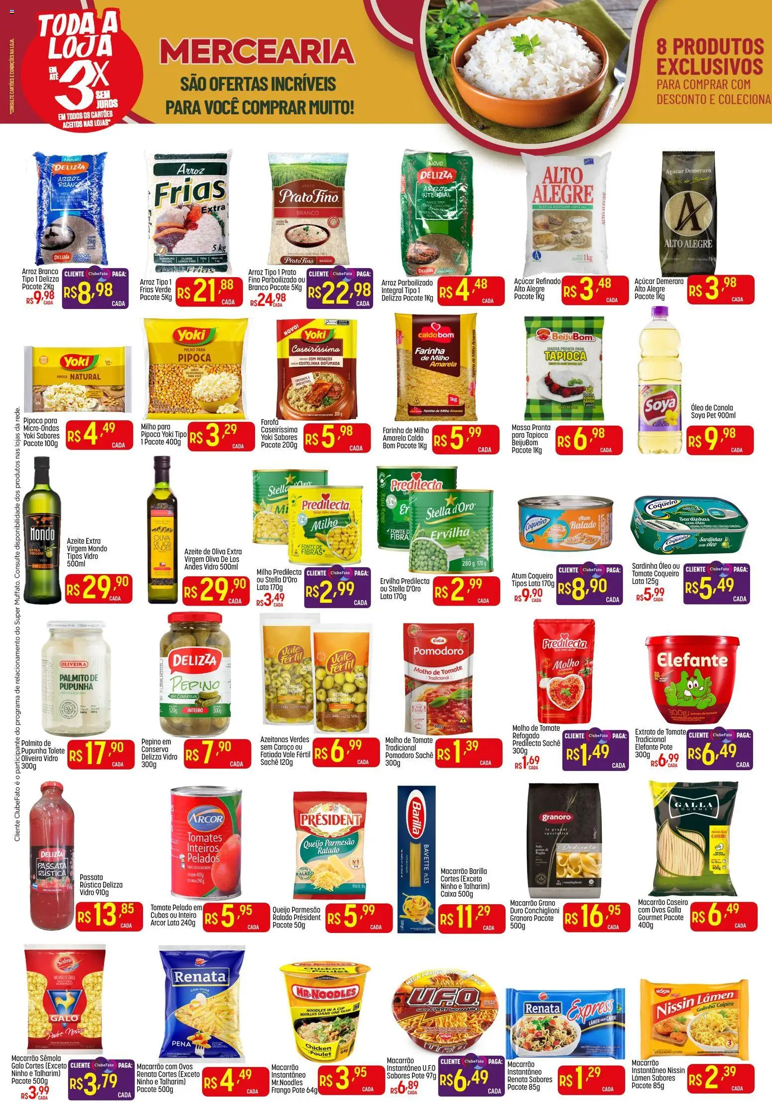 Super Muffato Folheto - válido de 21.01.2026 | Página: 2 | Produtos: Pupunha, Palmito, Molho de tomate, Farofa