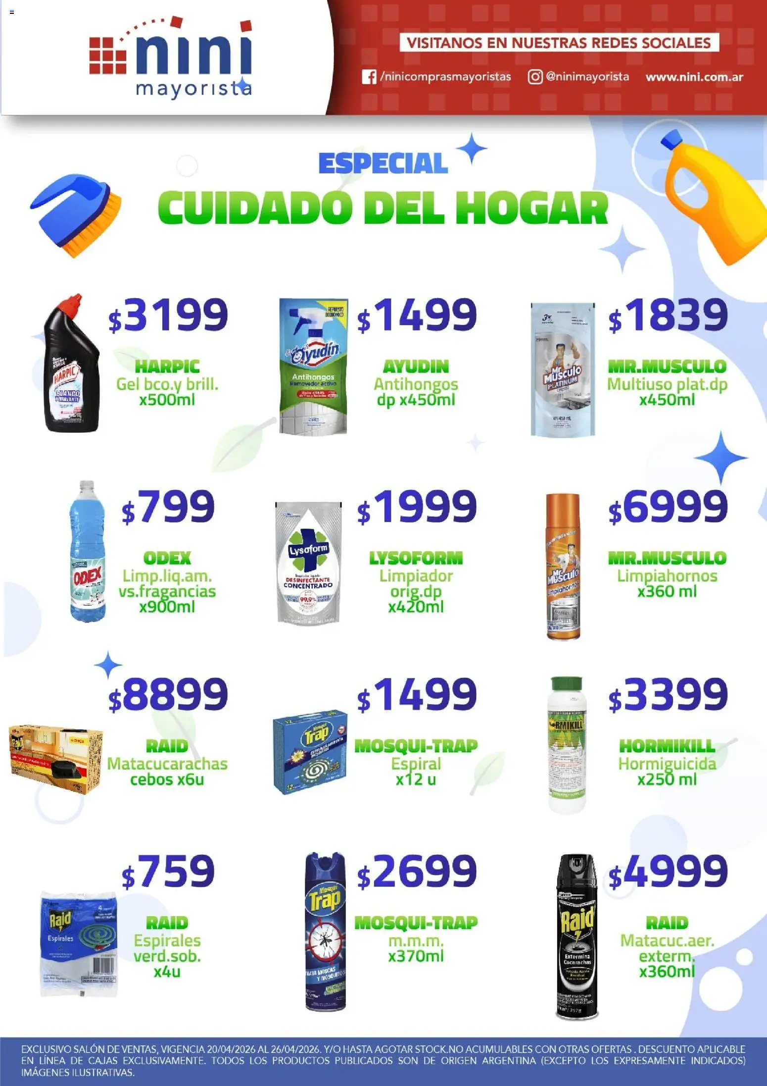 NINI Mayorista ofertas │ válido desde el 20.04.2026 | Página: 11 | Productos: Desinfectante, Limpiador