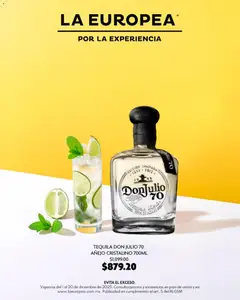 Vista previa de La Europea catálogo Tequila Don Julio 70, nuevo folleto de la tienda, válido en México a partir del 06.12.2025