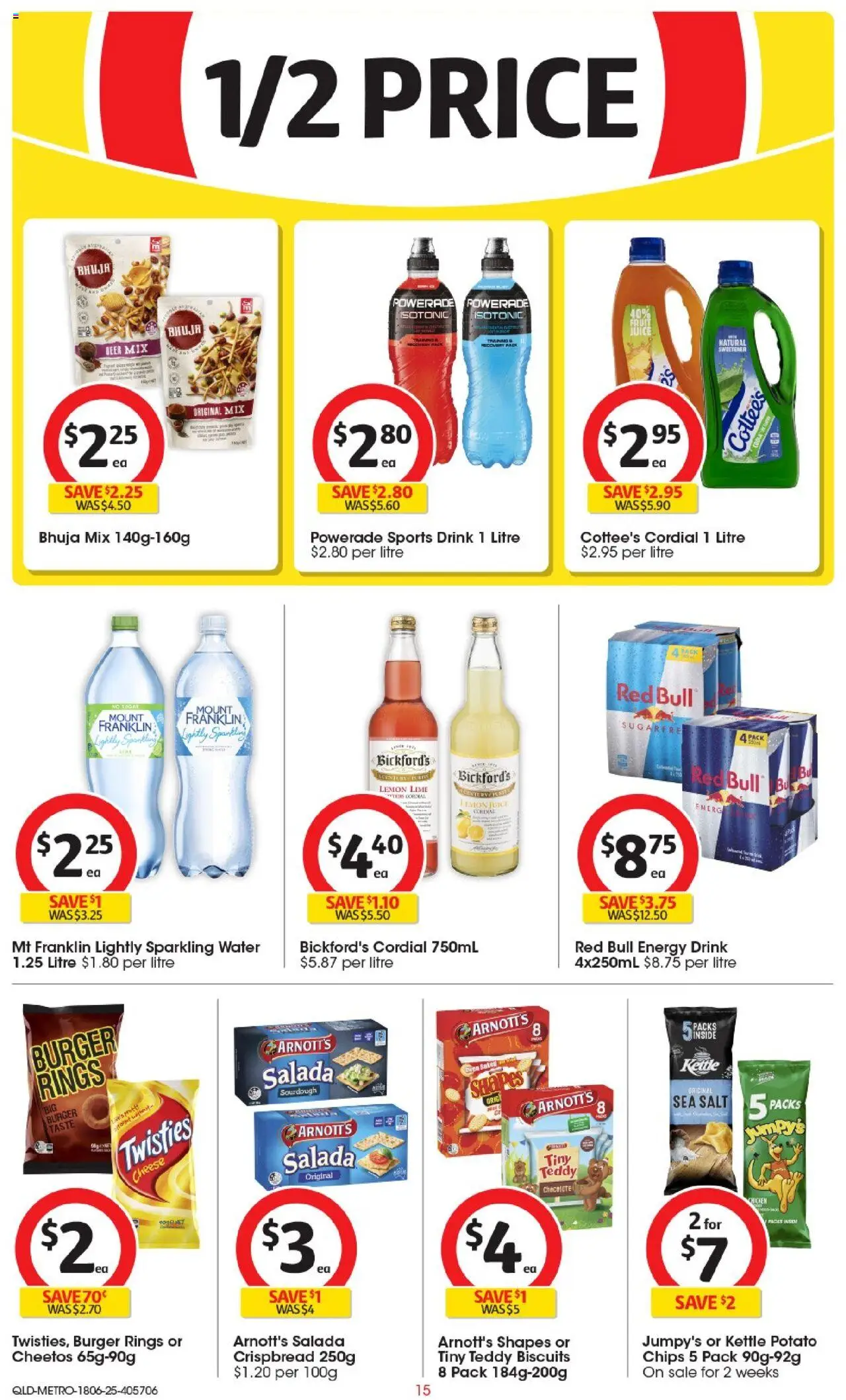 Coles catalogue - valid from 18.06.2025 | Page: 15 | Products: Cheese, Energy drink, Water, Kettle