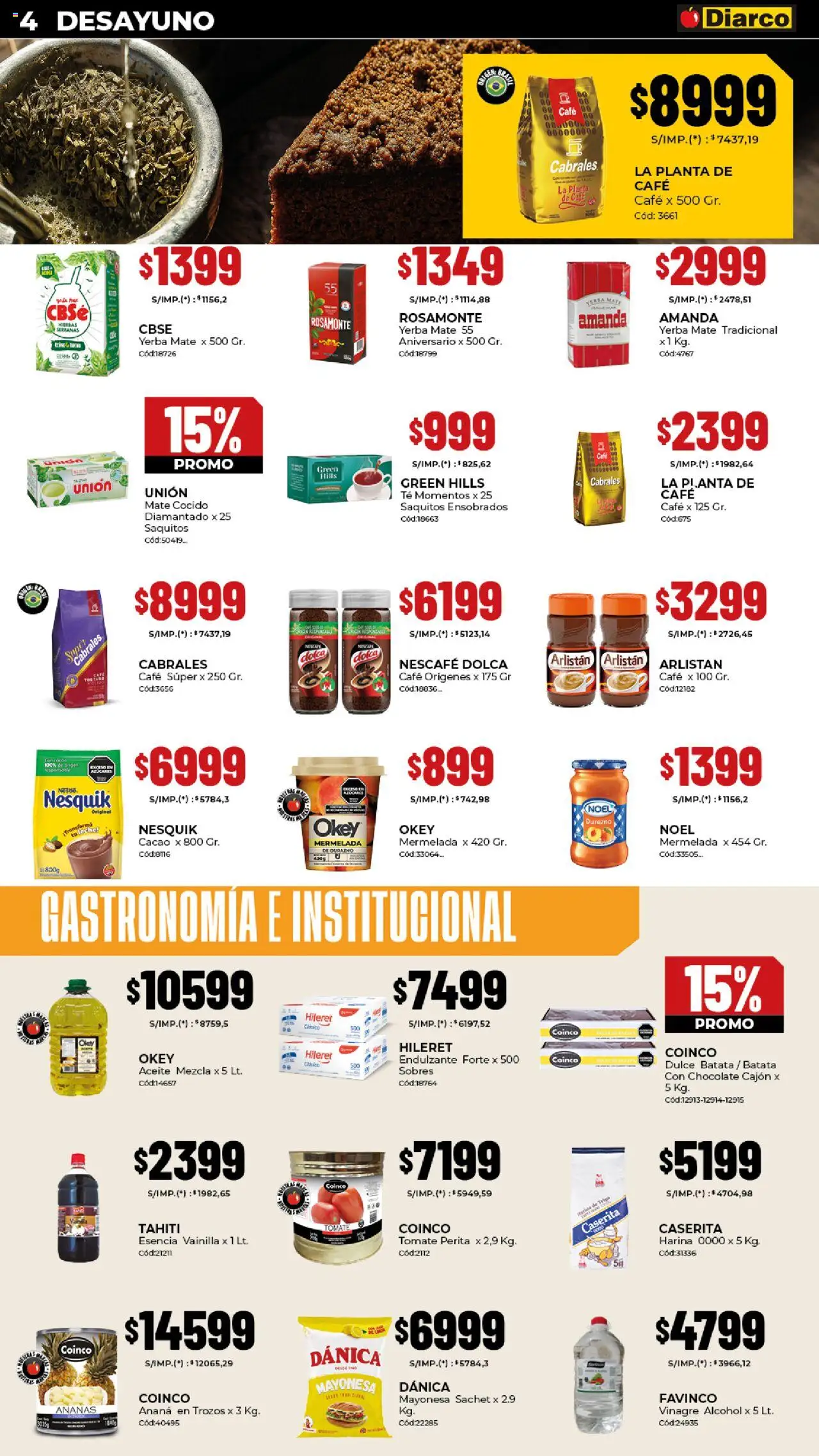 Diarco - Ofertas Gba │ válido desde el 29.09.2025 | Página: 4 | Productos: Ananá, Leche, Cacao, Planta