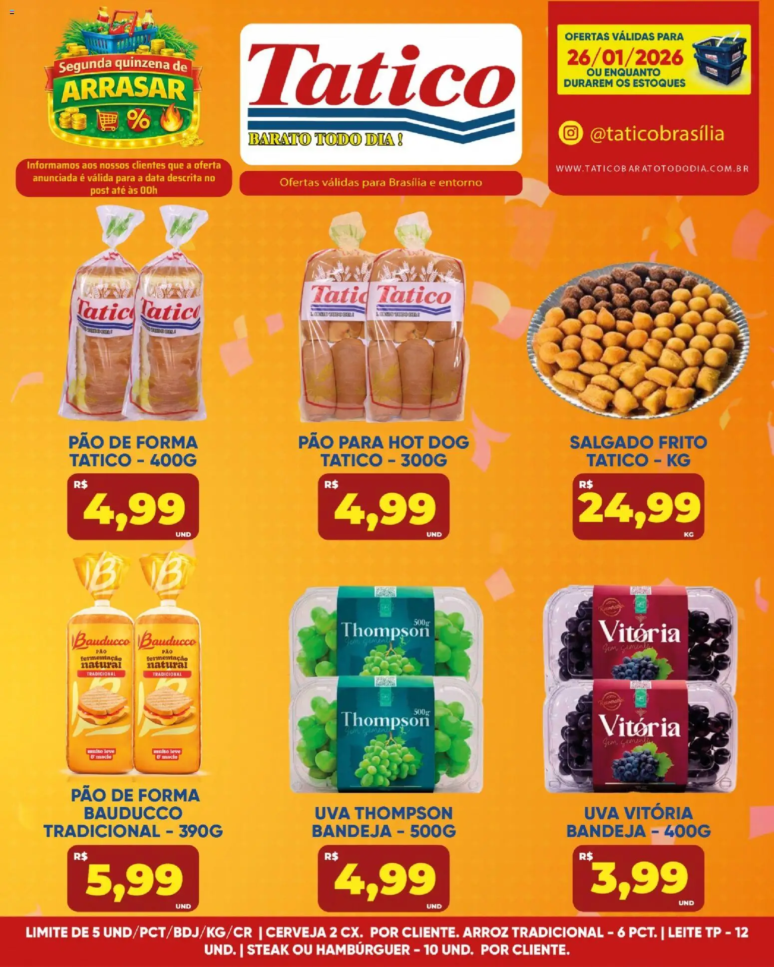 Tatico Folheto - válido de 26.01.2026 | Página: 8 | Produtos: Pão, Pão de forma, Hambúrguer, Bandeja
