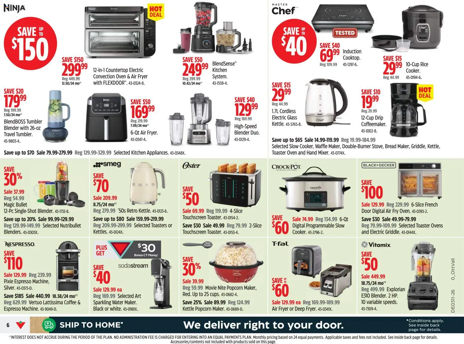 Canadian Tire flyer valid from 12.03.2026 | Page: 6 | Products: Kettle, Toaster, Fryer, Coffee