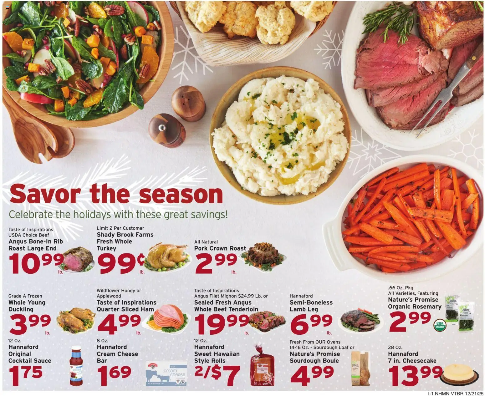 Hannaford Weekly Ad - valid from 21.12.2025 | Page: 9 | Products: Cheese, Ham, Beef, Cheesecake
