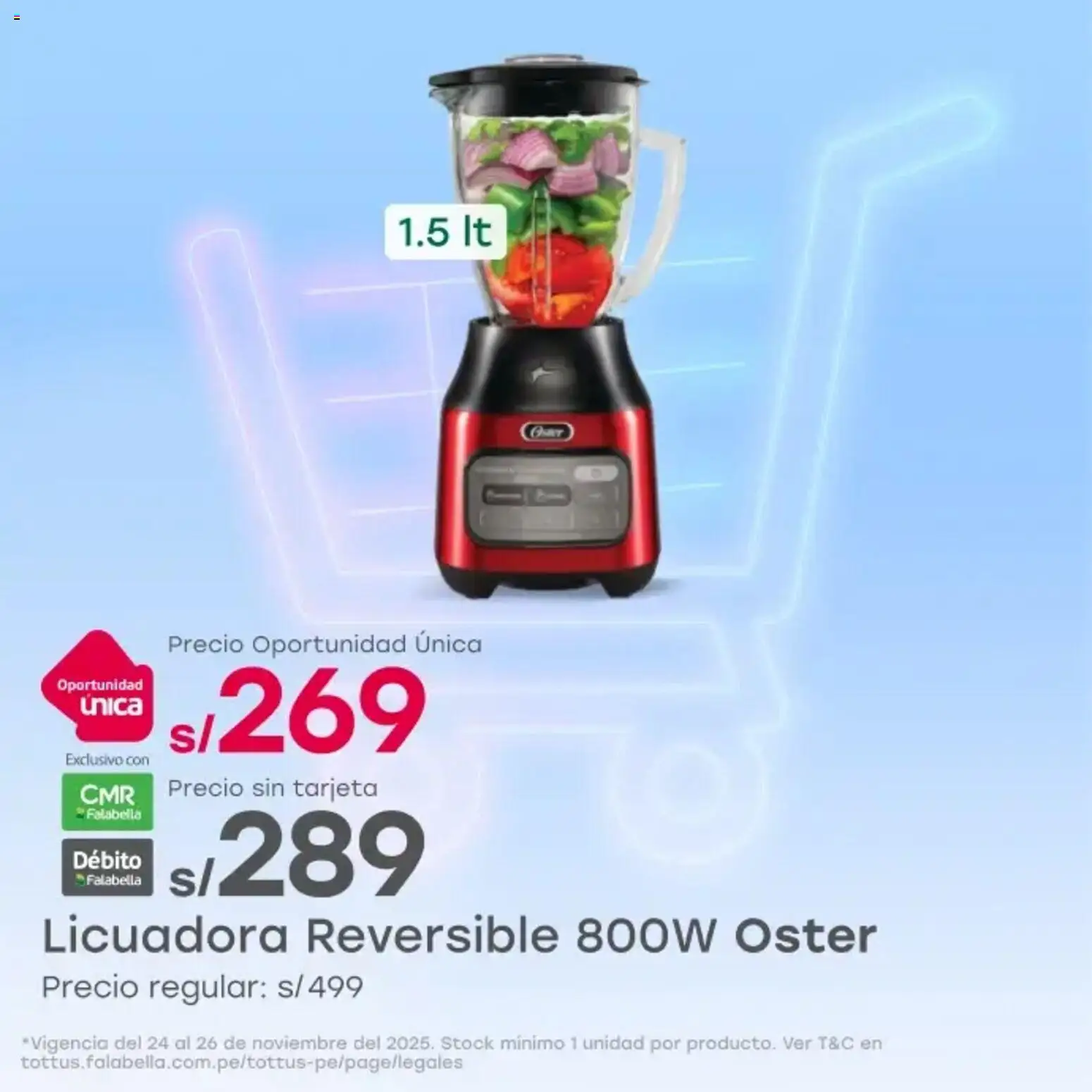 Catálogo Tottus válido desde 24.11.2025 | Página: 1 | Productos: Licuadora