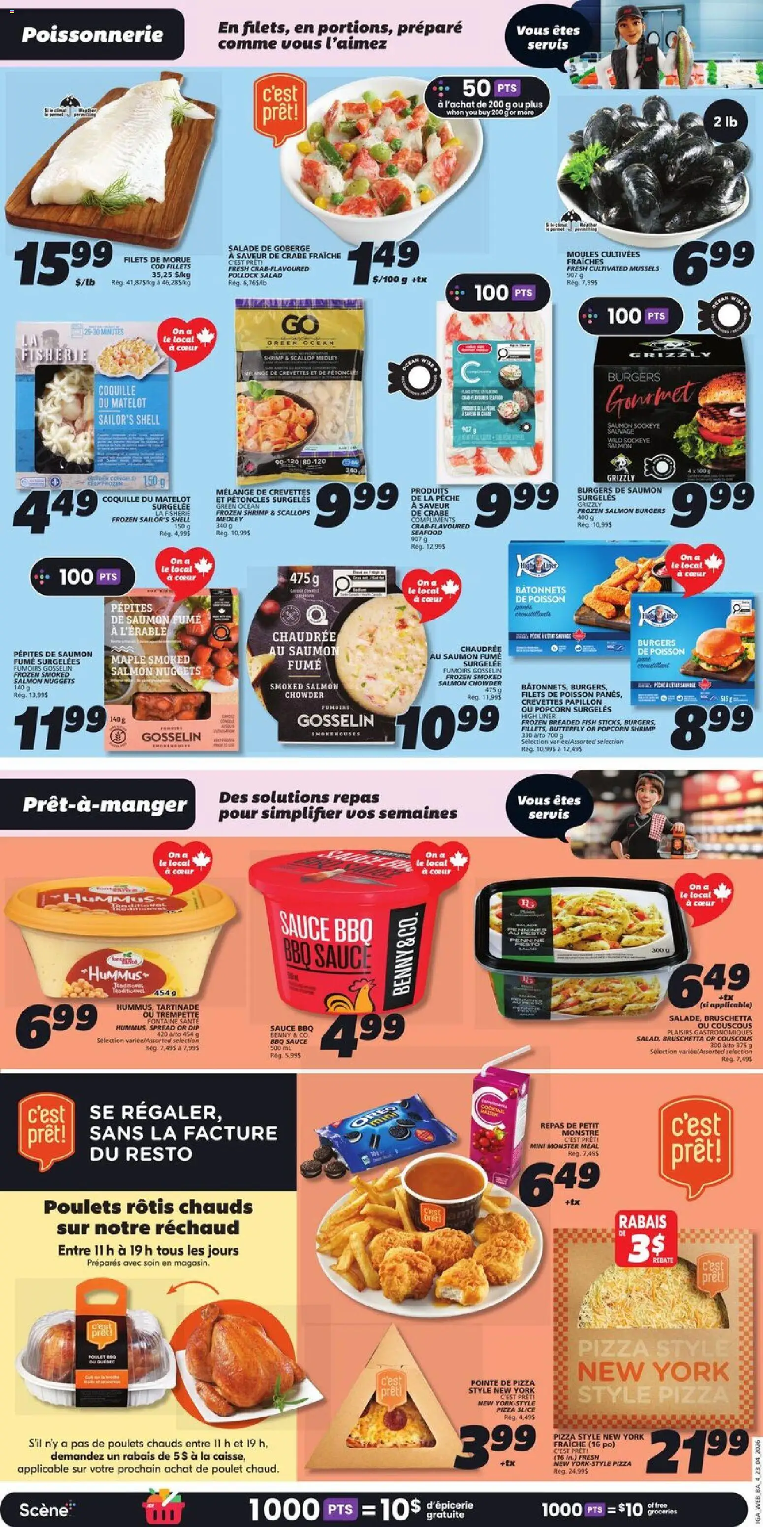 IGA flyer valid from 23.04.2026 | Page: 8 | Products: Fish, Salad, Pizza