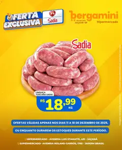Supermercado Bergamini - Ofertas Sadia e Perdigão - Pré-Visualização do folheto da loja Supermercado Bergamini, válido de 11.12.2025