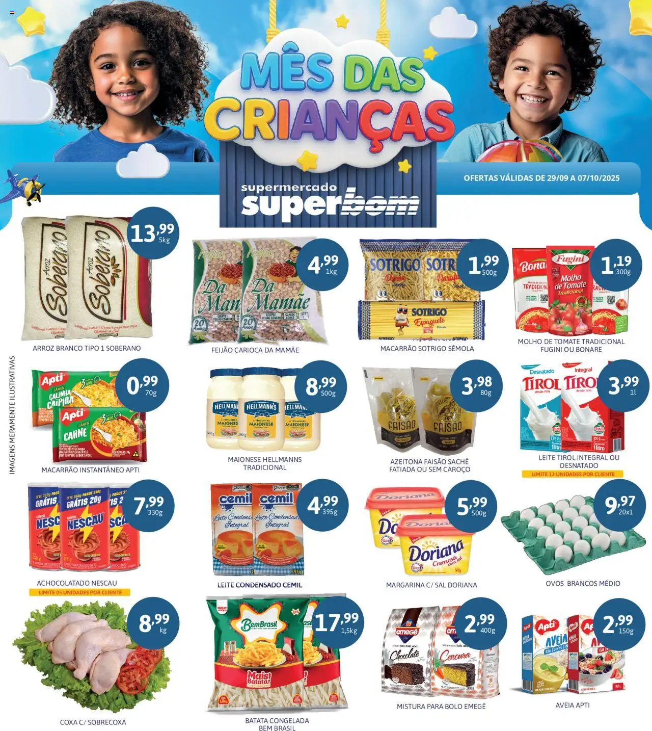 Superbom Folheto - válido de 29.09.2025 | Página: 1 | Produtos: Pó, Macarrão, Flocos, Aveia