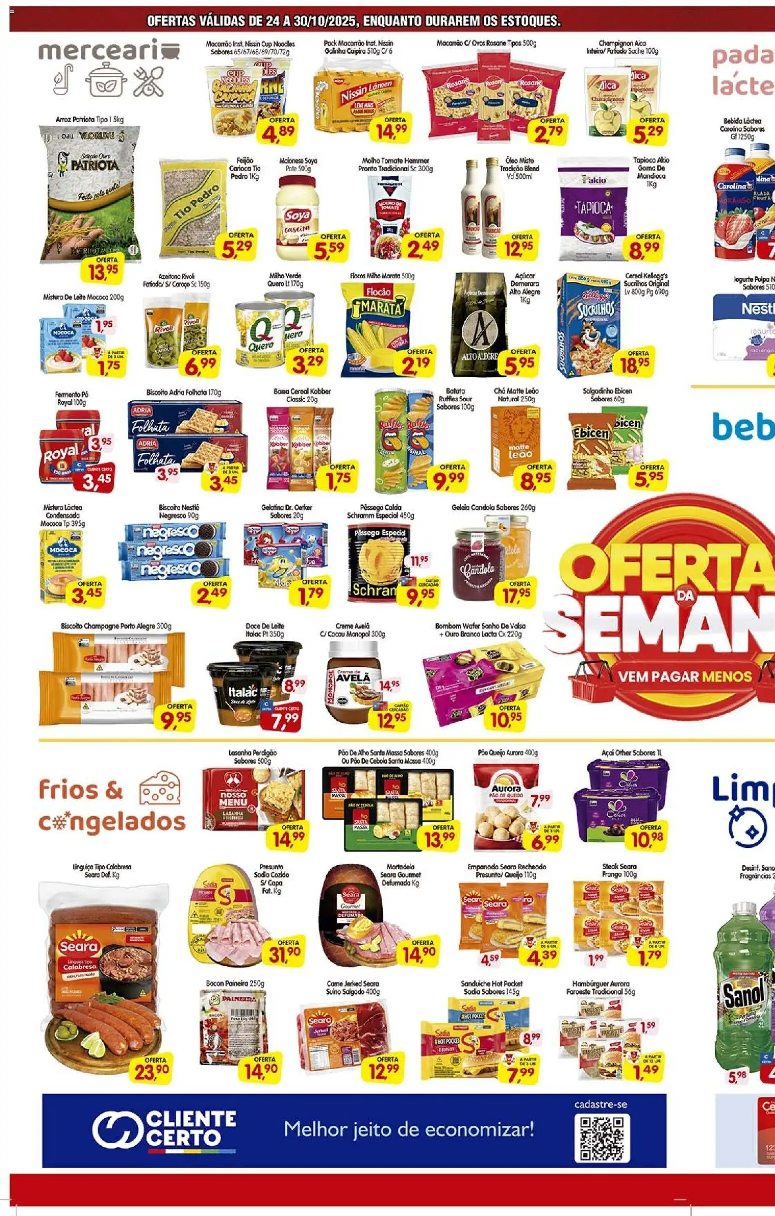 Cercadão Folheto - válido de 24.10.2025 | Página: 2 | Produtos: Feijão, Ovos, Lasanha, Doce de leite