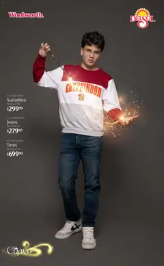 Vista previa de Del Sol y Woolworth catálogo Harry Potter, nuevo folleto de la tienda, válido en México a partir del 04.12.2025 | Página: 10 | Productos: Tenis, Sudadera