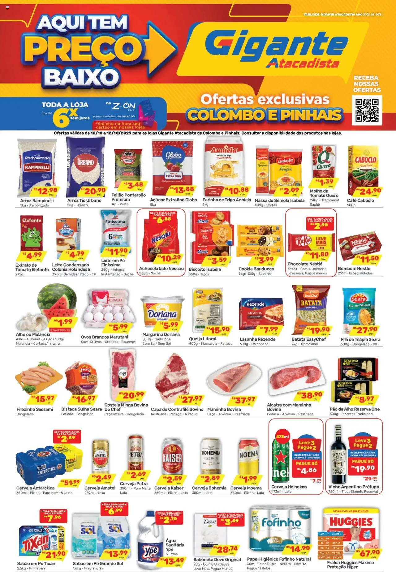 Gigante Atacadista Folheto - válido de 10.10.2025 | Página: 1 | Produtos: Ovos, Massa, Bombom, Leite condensado