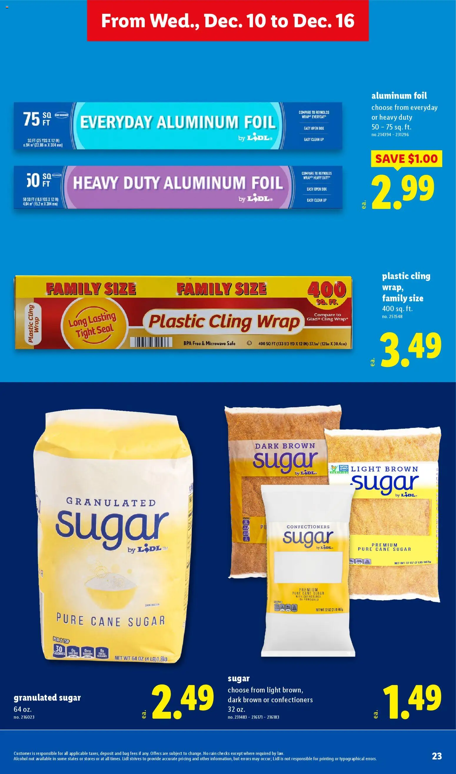 Lidl Weekly Ad - valid from 10.12.2025 | Page: 23 | Products: Box, Microwave, Sugar, Bag