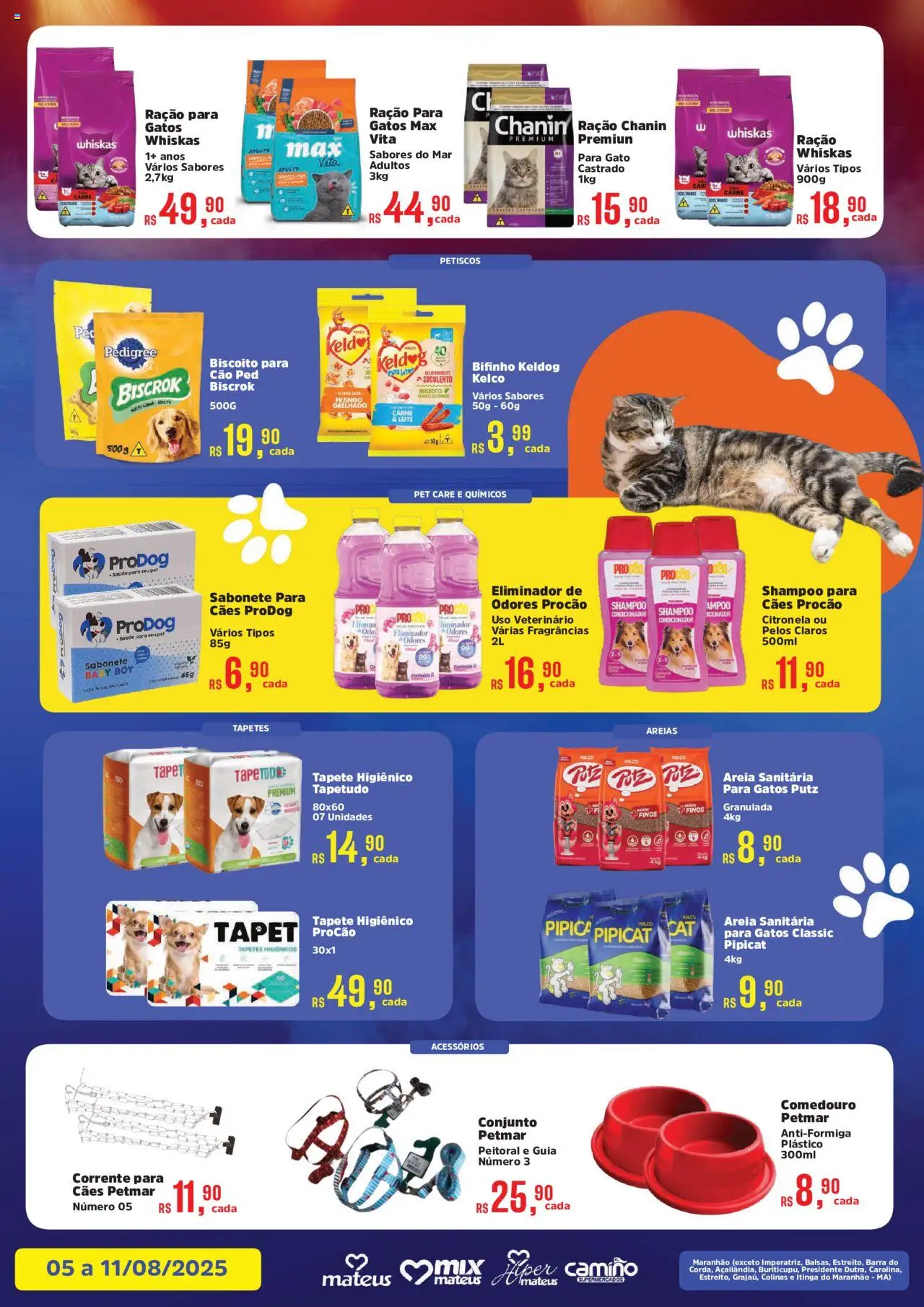 Mateus Folheto - válido de 05.08.2025 | Página: 2 | Produtos: Areia, Condicionador, Leite, Tapete
