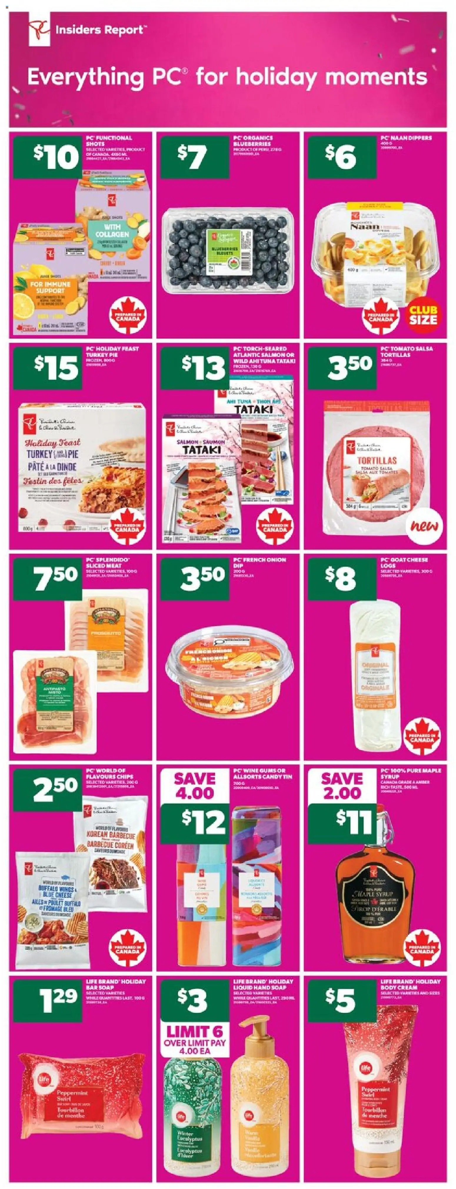 Real Canadian Superstore flyer valid from 04.12.2025 | Page: 13 | Products: Cream, PC, Turkey, Wine