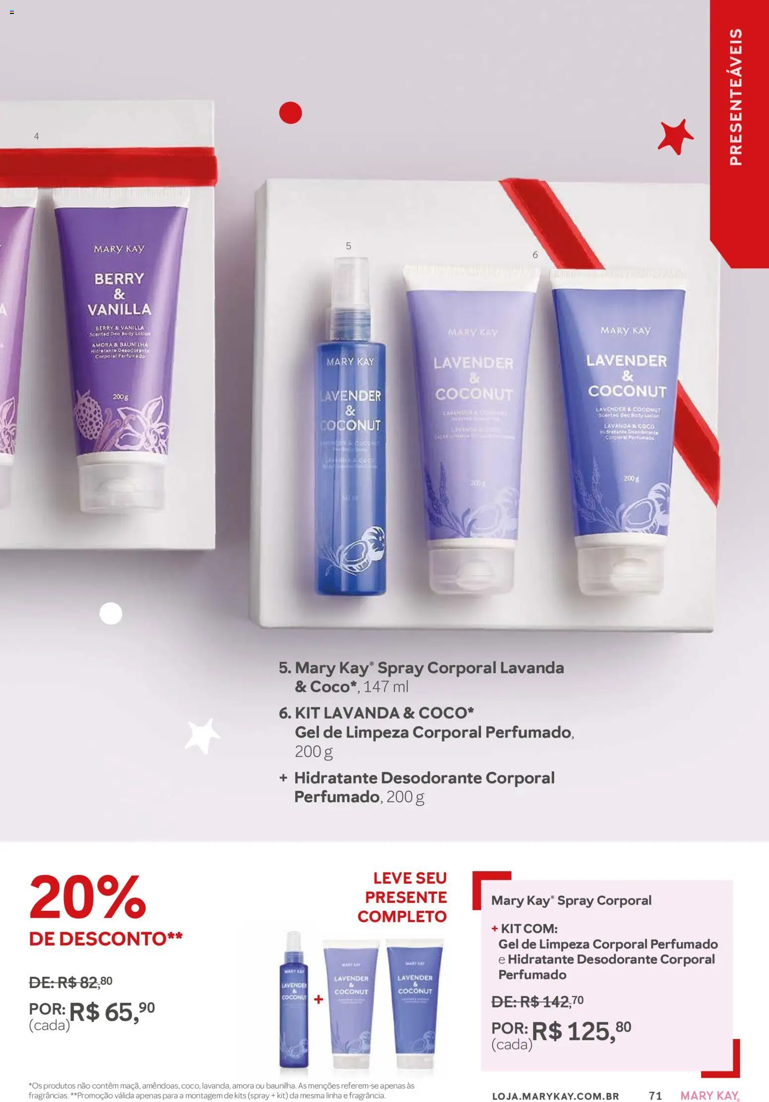 Mary Kay Folheto - válido de 01.11.2025 | Página: 71 | Produtos: Coco, Desodorante, Gel de limpeza, Body