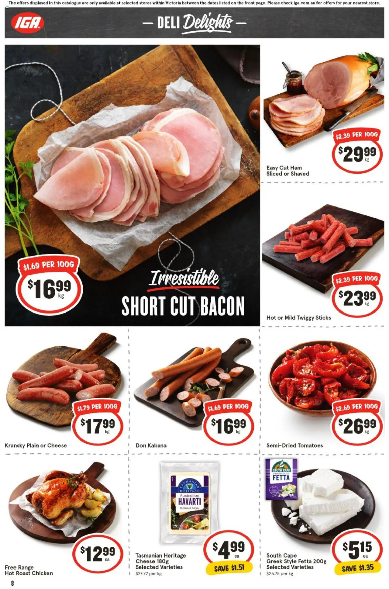 IGA catalogue - valid from 13.08.2025 | Page: 8 | Products: Chicken, Pork, Meat, Steak