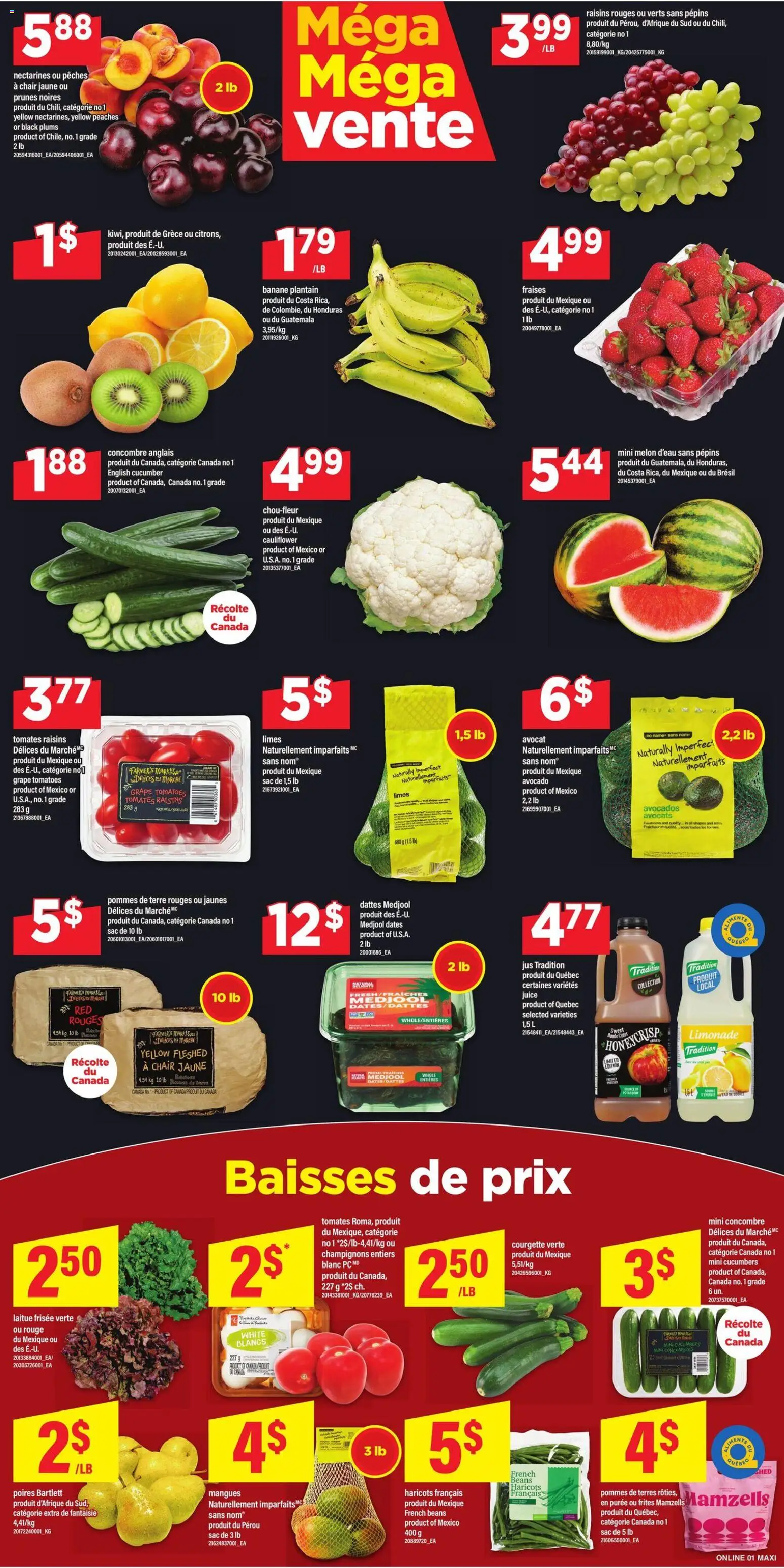Maxi flyer valid from 05.03.2026 | Page: 4 | Products: Cucumbers, Chair, Juice, Tomatoes