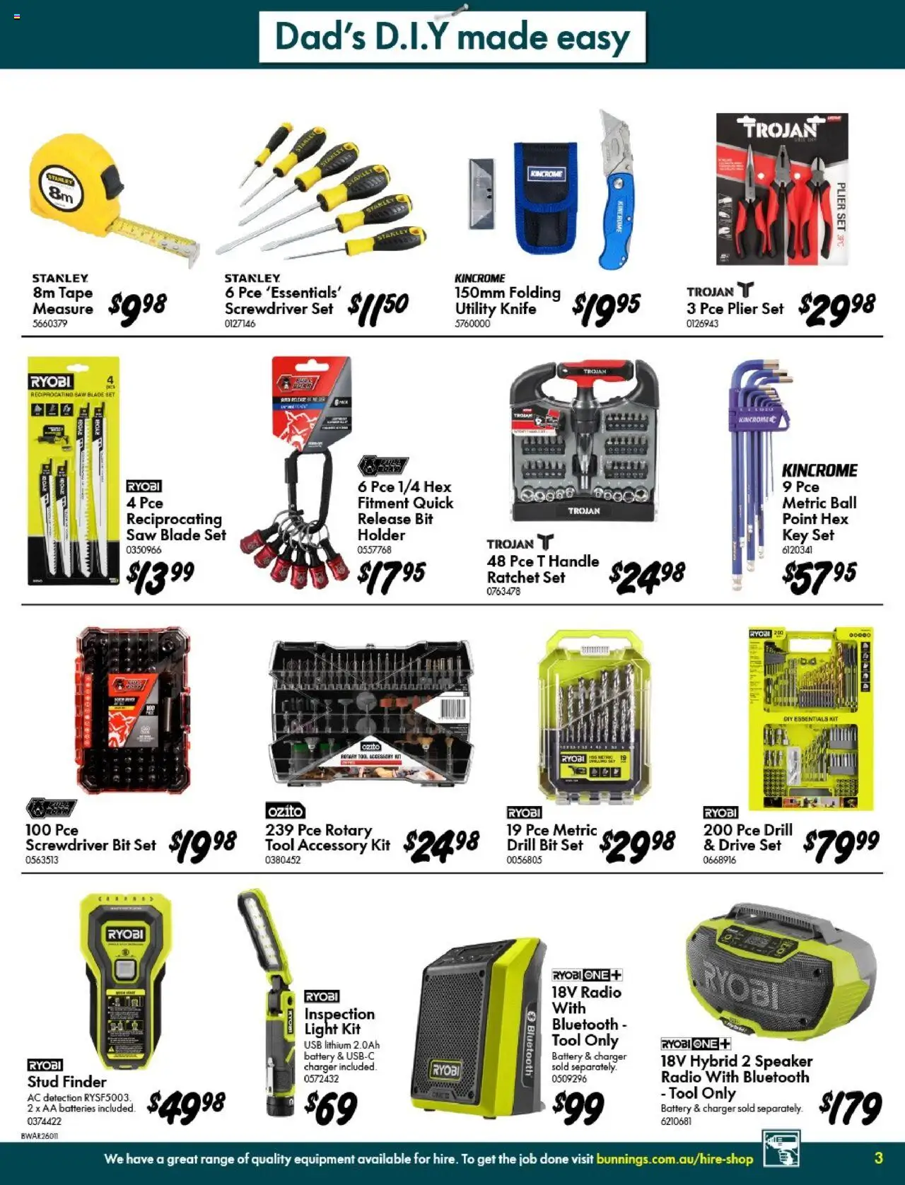 Bunnings Warehouse catalogue - valid from 13.08.2025 | Page: 3 | Products: Battery, Charger, Saw, Speaker
