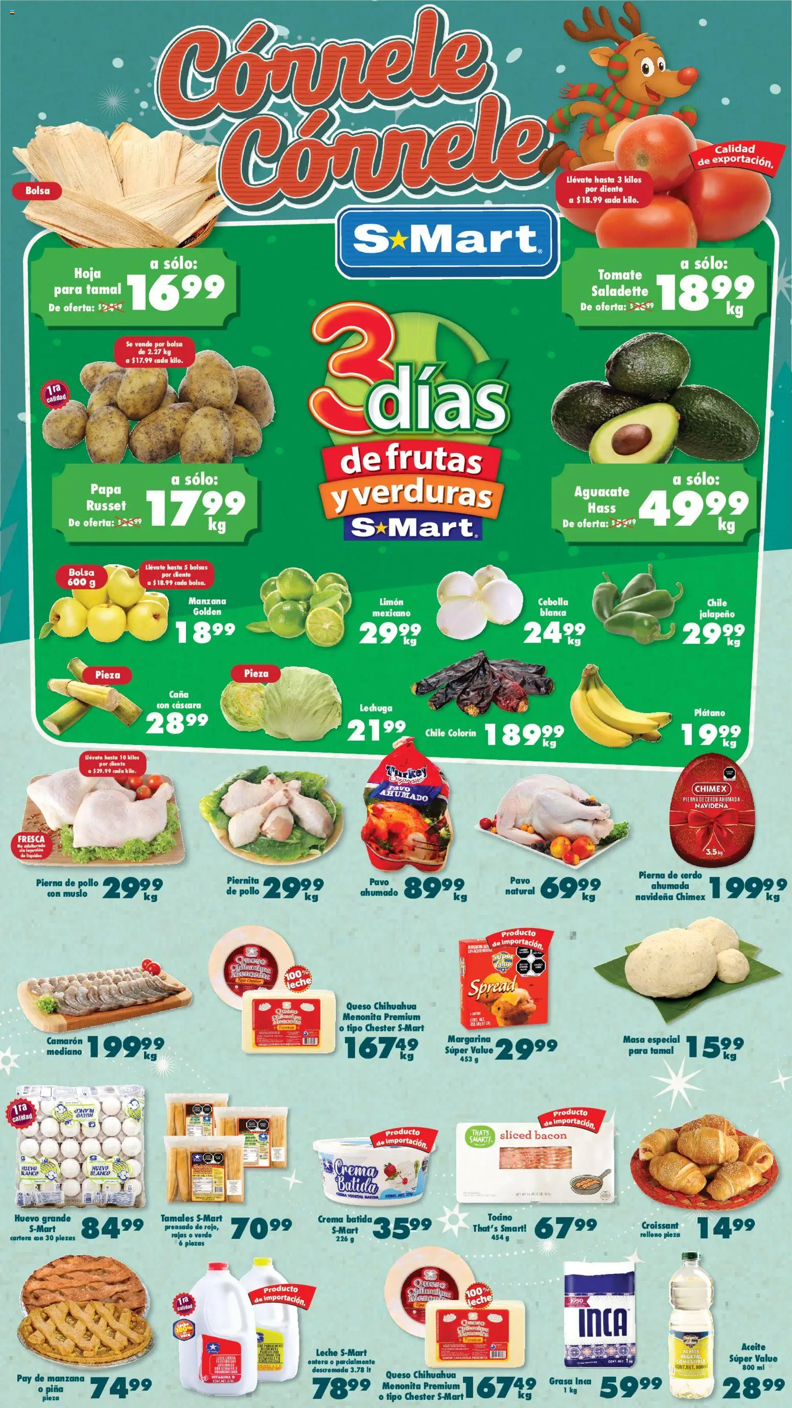 Nuevas ofertas de S-Mart válidas en toda la República Mexicana desde el 23.12.2025. ¡Encuentra las mejores ofertas en S-Mart folleto Monterrey! | Página: 1 | Productos: Cebolla, Crema, Huevo, Aceite