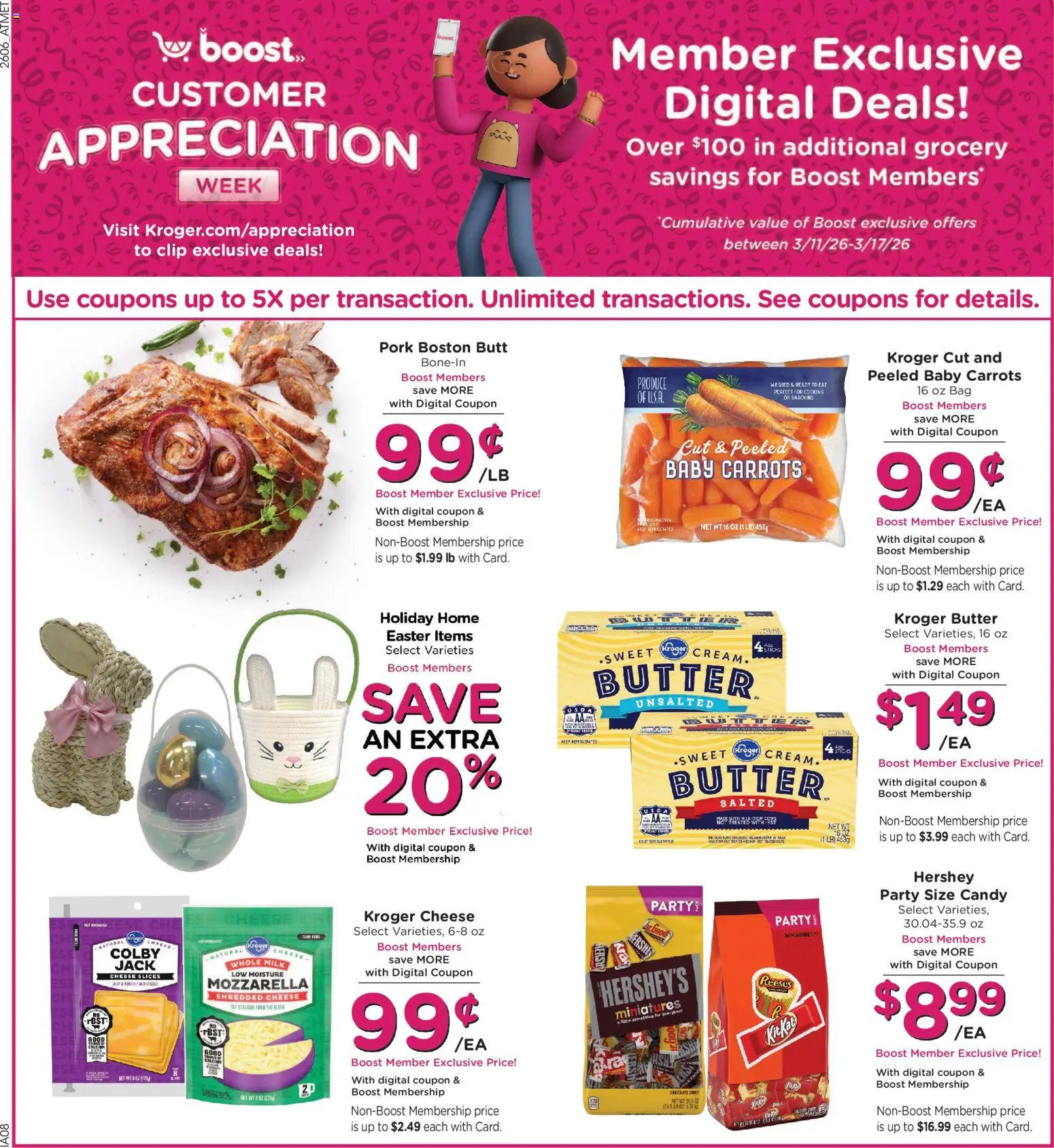 Kroger Weekly Ad - valid from 11.03.2026 | Page: 7 | Products: Clip, Milk, Butter, Cheese