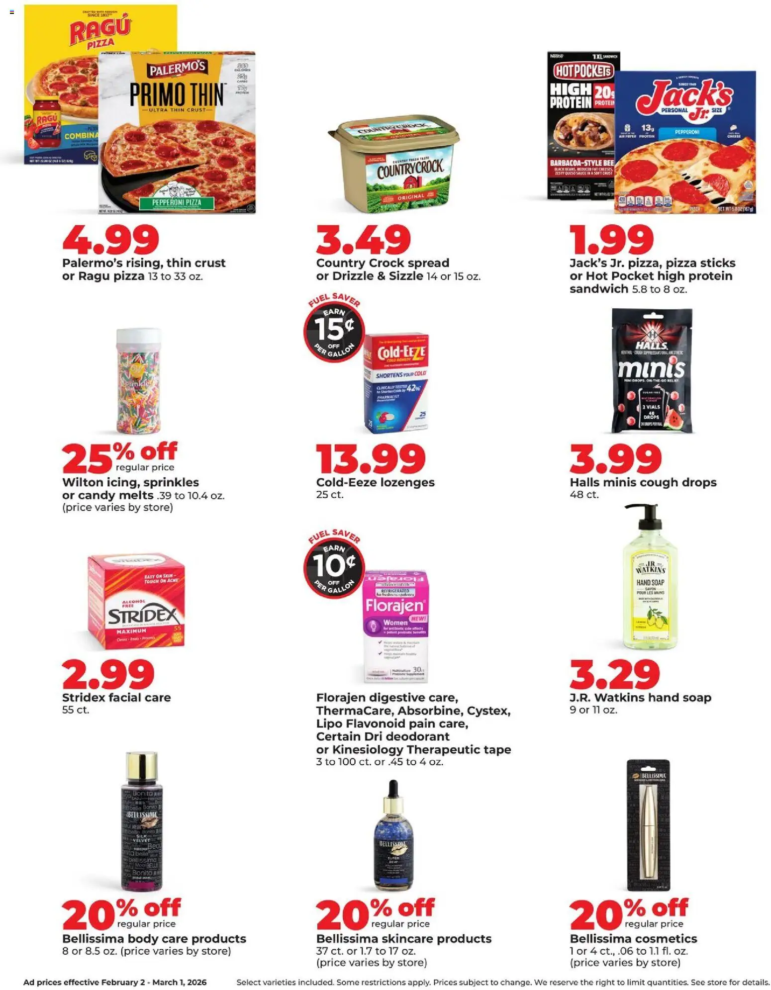 HyVee Deals Good All Month Long  - valid from 02.02.2026 | Page: 11 | Products: Pizza, Soap, Deodorant, Sauce