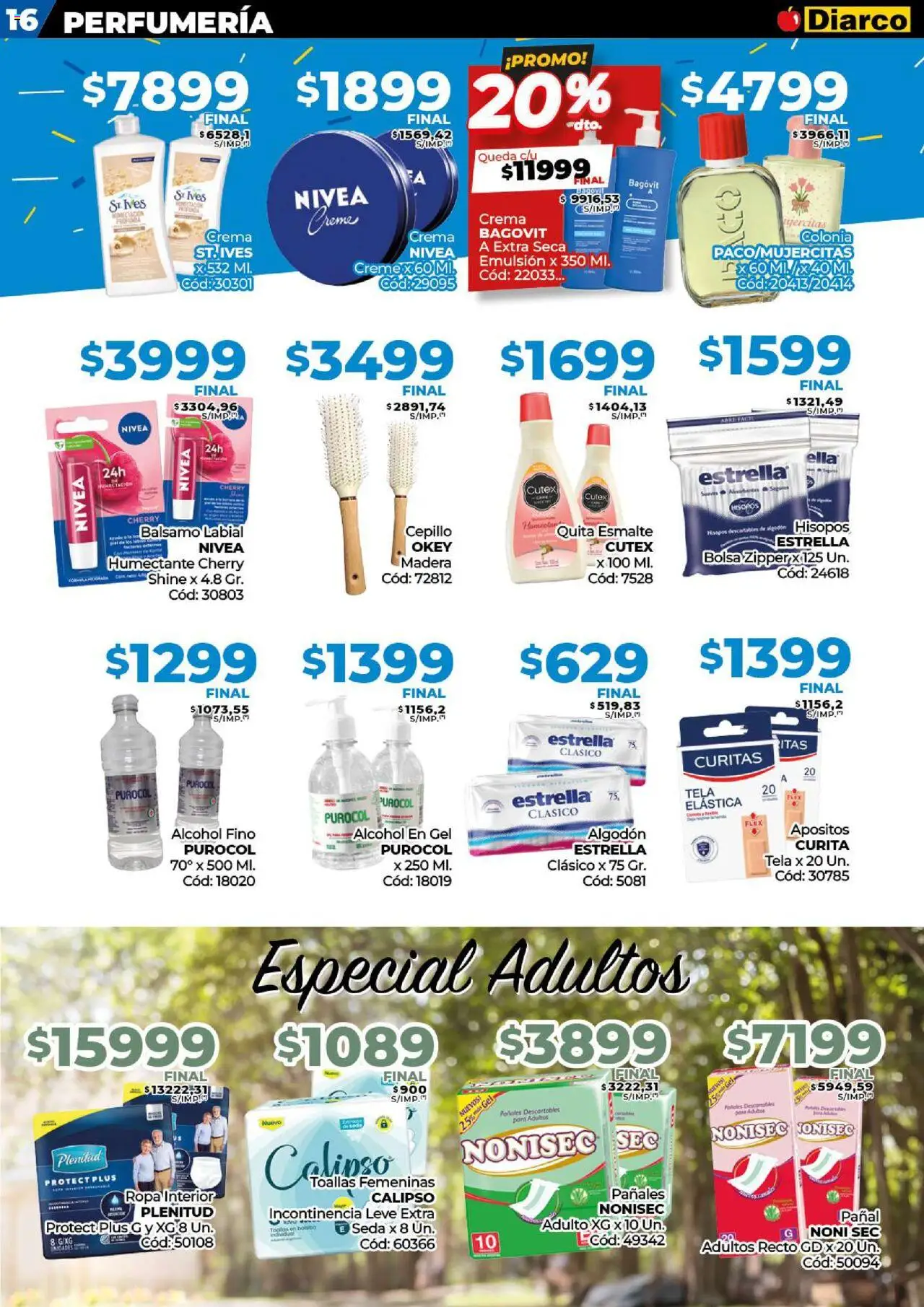 Diarco ofertas │ válido desde el 04.08.2025 | Página: 16 | Productos: Algodón, Bolsa, Toallas, Pañales