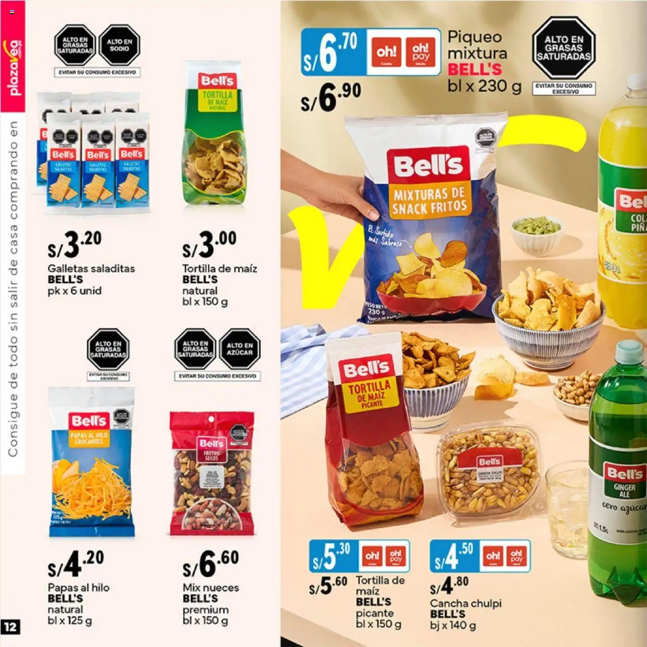 Catálogo Plaza Vea válido desde 16.06.2025 | Página: 12 | Productos: Nueces, Galletas, Papas, Peso