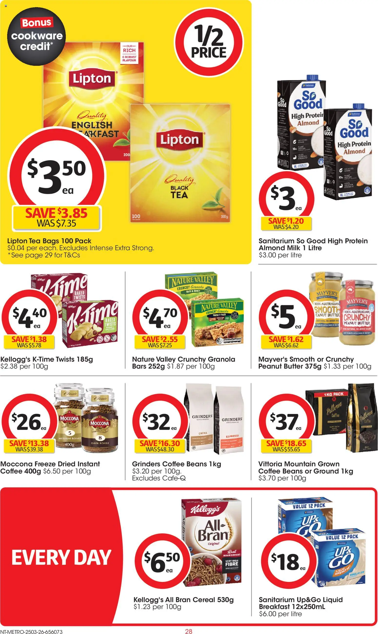 Coles catalogue - valid from 25.03.2026 | Page: 28 | Products: Butter, Honey, Lime, Moccona