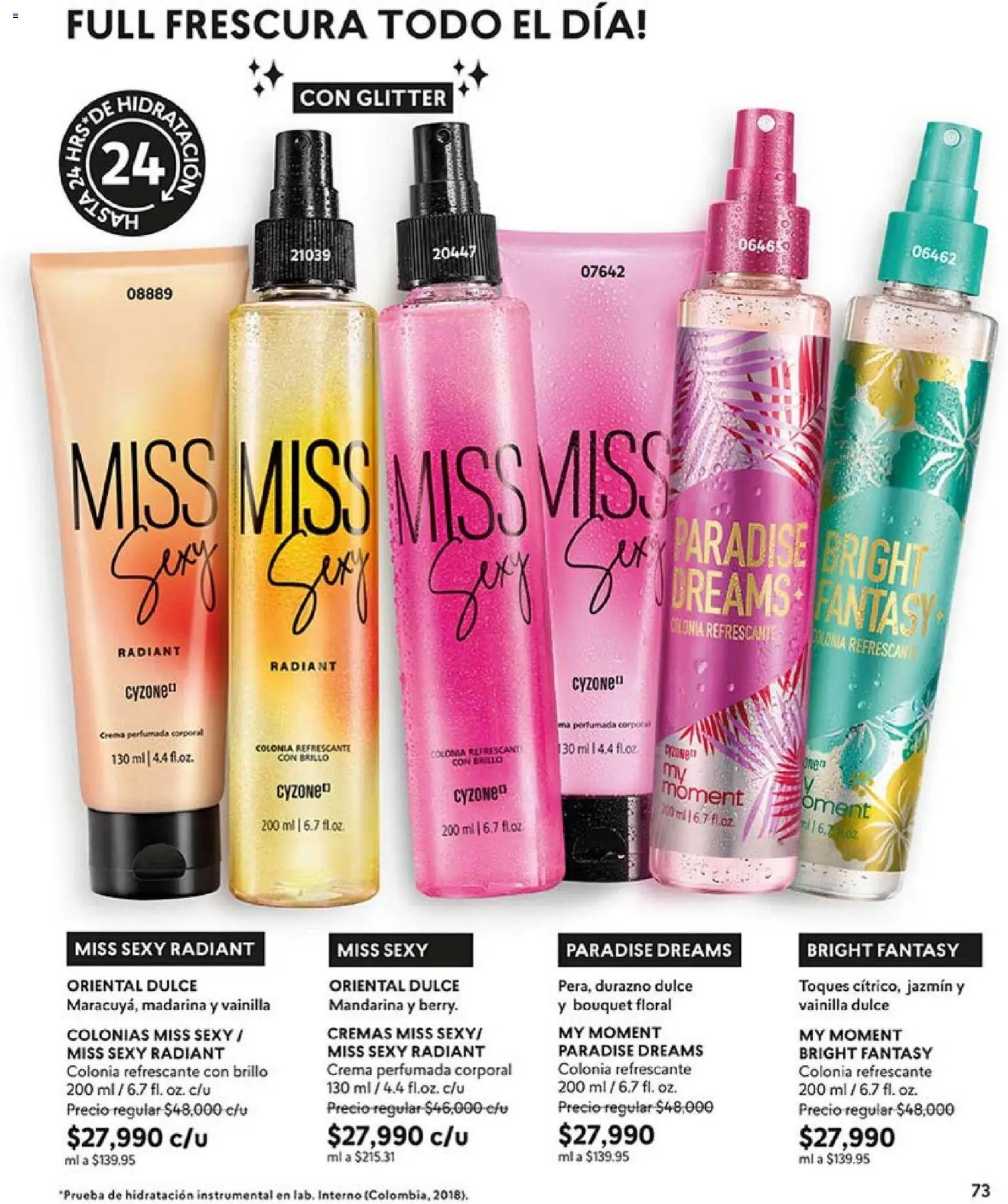 CyZone revista - valida desde el 01.02.2026 | Página: 73 | Productos: Crema, Glitter, Brillo, Durazno