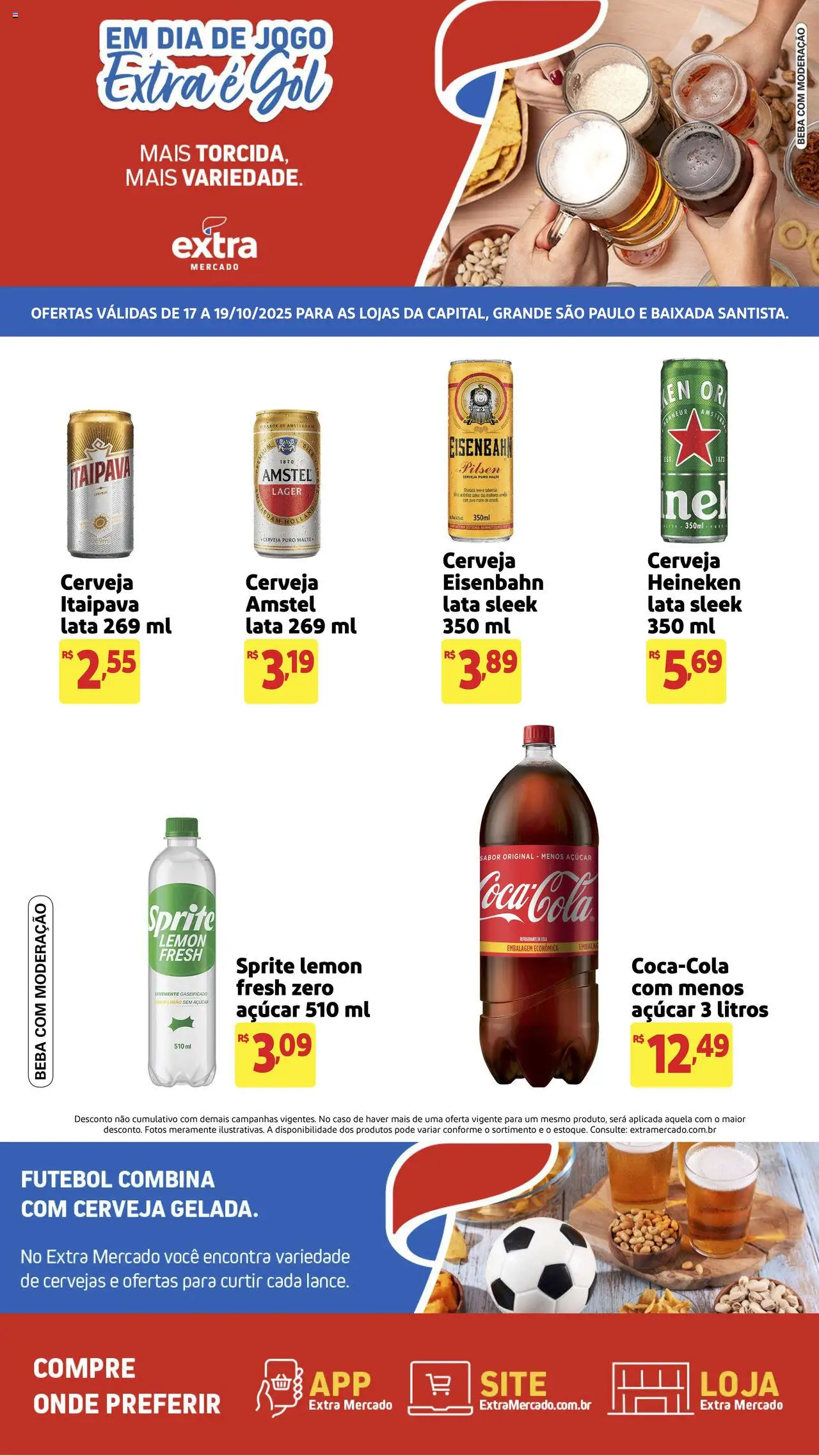 Extra Folheto - válido de 17.10.2025 | Página: 1 | Produtos: Eisenbahn, Heineken, Açúcar, Refrigerante