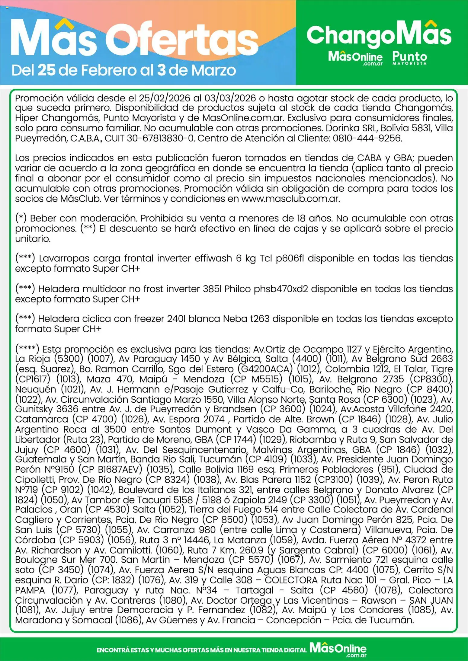 Punto Mayorista catálogo │ válido desde el 25.02.2026 | Página: 18 | Productos: Sobre, Lima, Heladera, Freezer