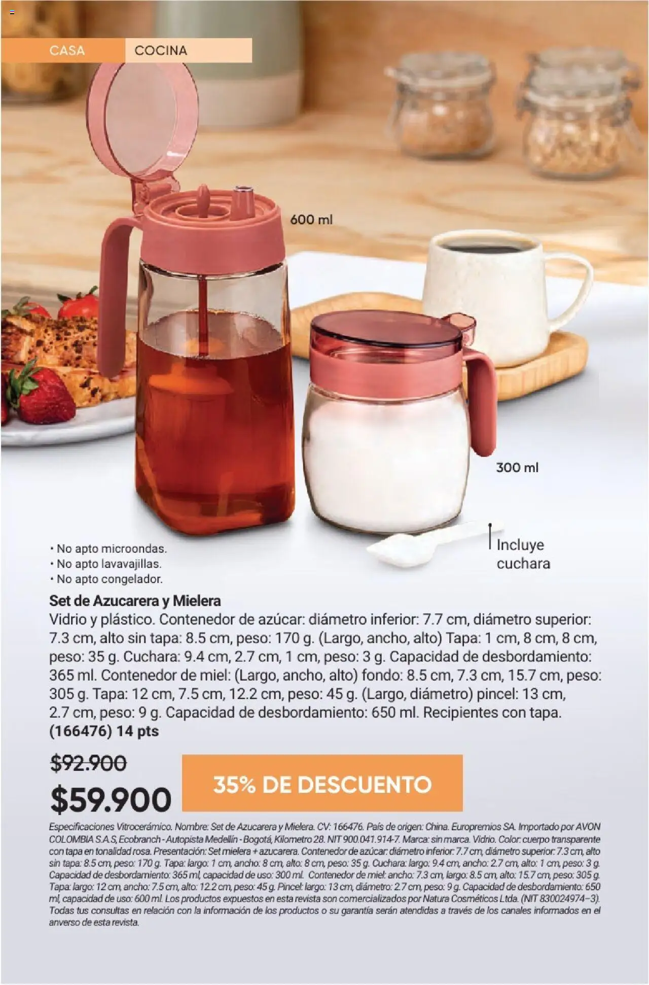 Avon revista - valida desde el 18.06.2025 | Página: 31 | Productos: Magdalena, Azucar, Peso, Cuchara