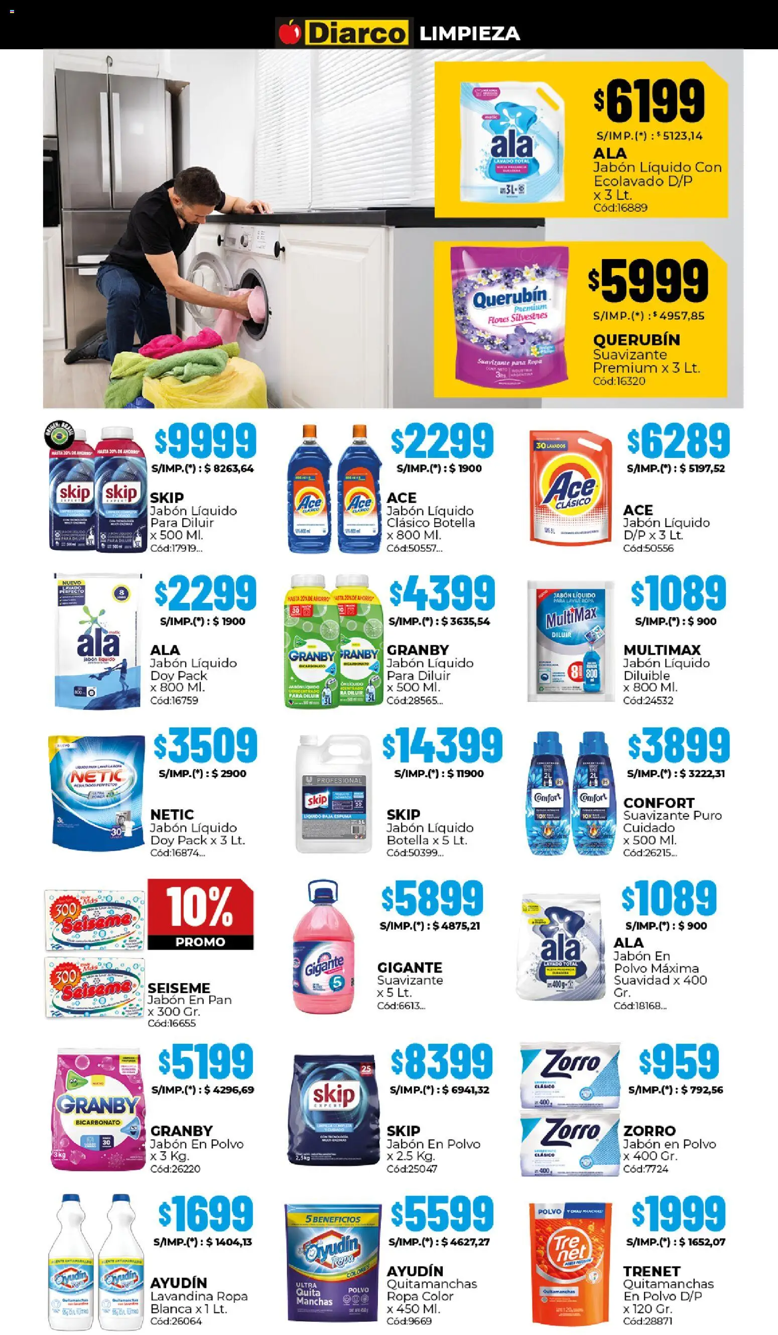 Diarco ofertas │ válido desde el 22.12.2025 | Página: 18 | Productos: Lavandina, Polvo, Pan, Suavizante