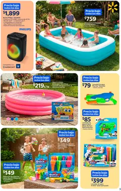 Vista previa de Walmart folleto Sol, arena y bronceador a precios bajos, nuevo folleto de la tienda, válido en México a partir del 05.03.2026 | Página: 3 | Productos: Esponja, Agua, Bocina, Shot