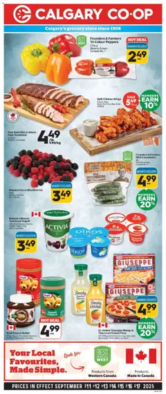 Preview of Calgary Co-op weekly flyer / circulaire from shop Calgary Co-op valid from 11.09.2025