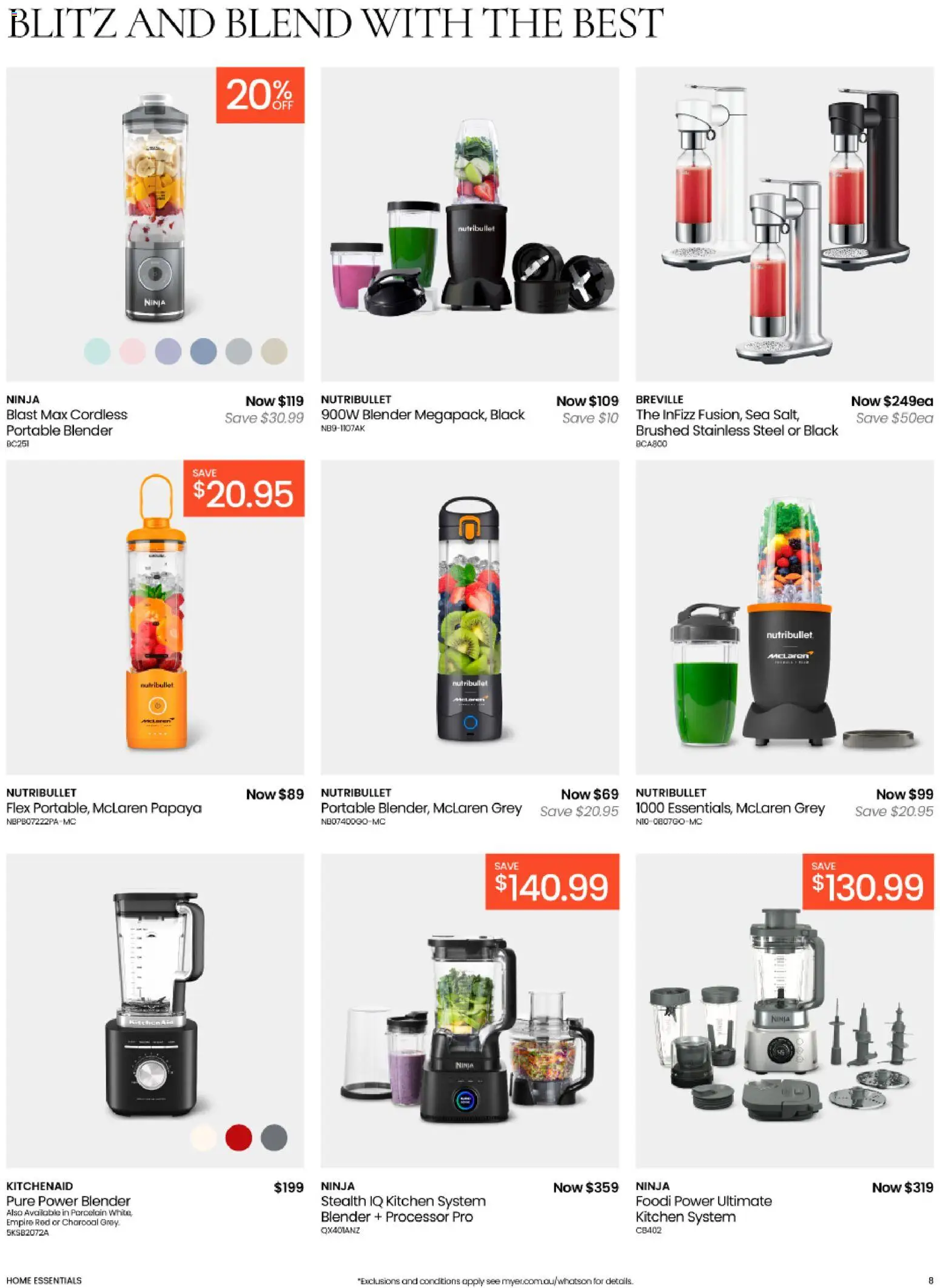 Myer catalogue - valid from 10.02.2026 | Page: 8 | Products: Salt, Blender, Portable