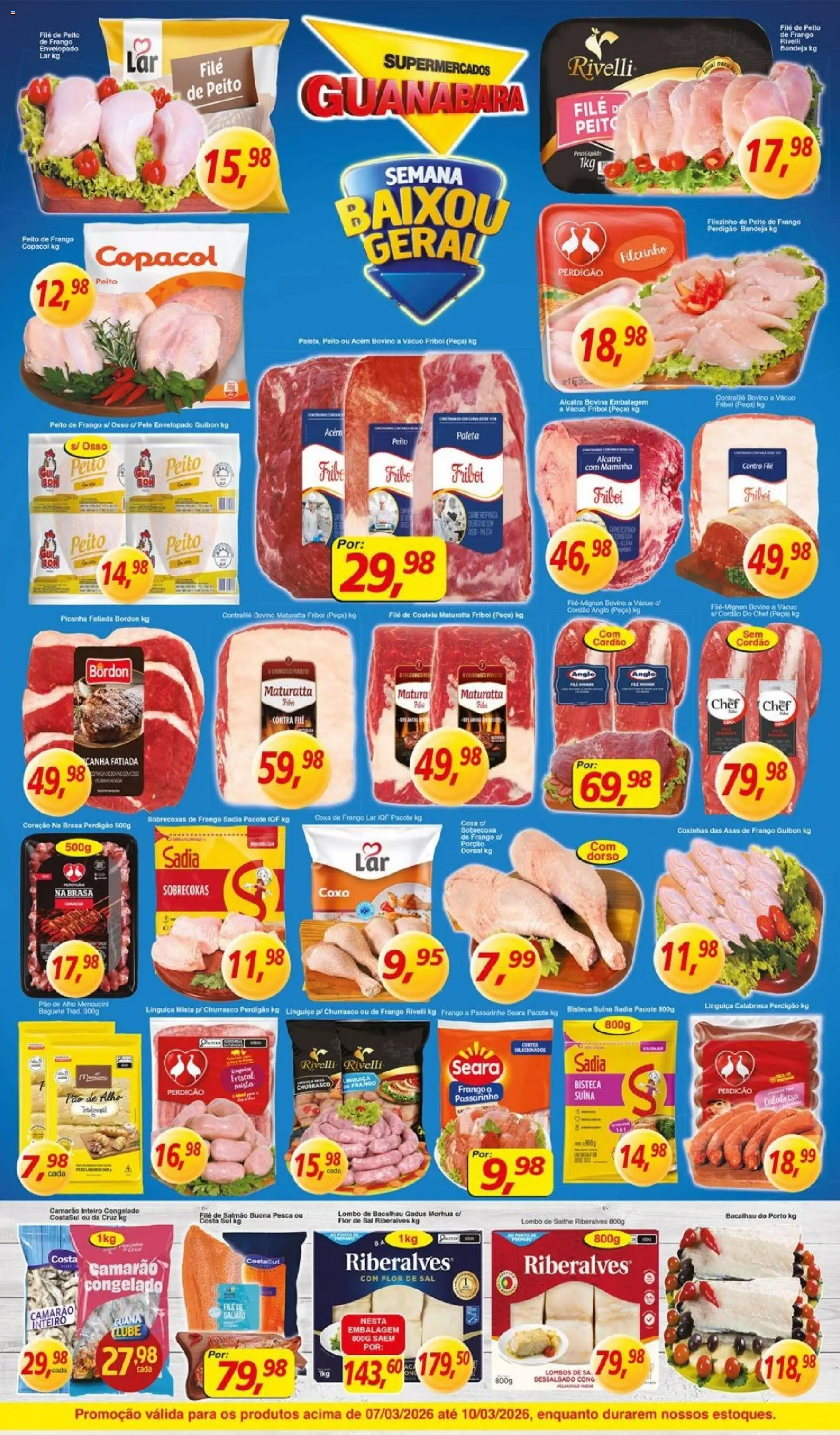 Supermercados Guanabara Folheto - válido de 07.03.2026 | Página: 5 | Produtos: Alho, Pao de alho, Coxa de frango, Peito de frango