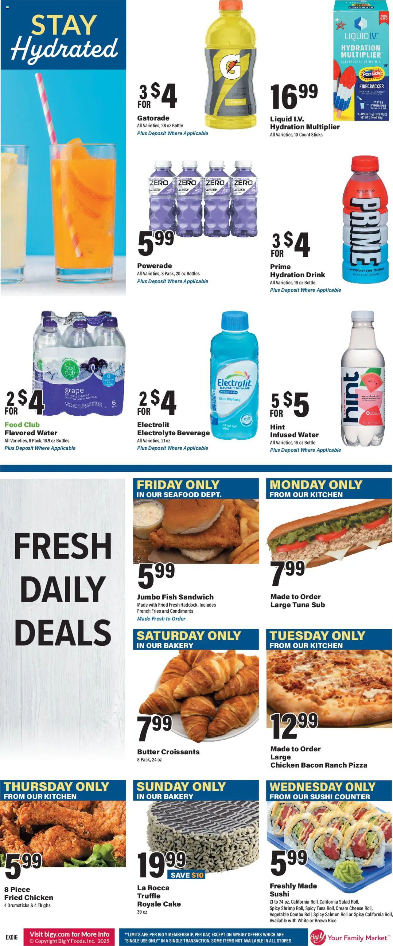 Big Y Weekly Ad - valid from 31.07.2025 | Page: 2 | Products: Butter, Fish, Cream, Raspberry