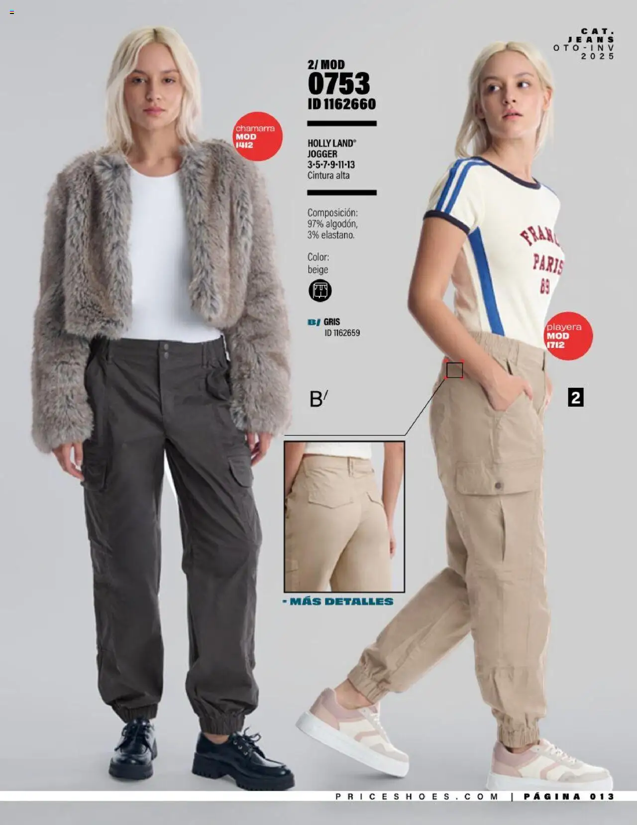 Nuevas ofertas de Price Shoes válidas en toda la República Mexicana desde el 05.08.2025. ¡Encuentra las mejores ofertas en Price Shoes - Catálogo Jeans ! | Página: 13 | Productos: Chamarra, Playera