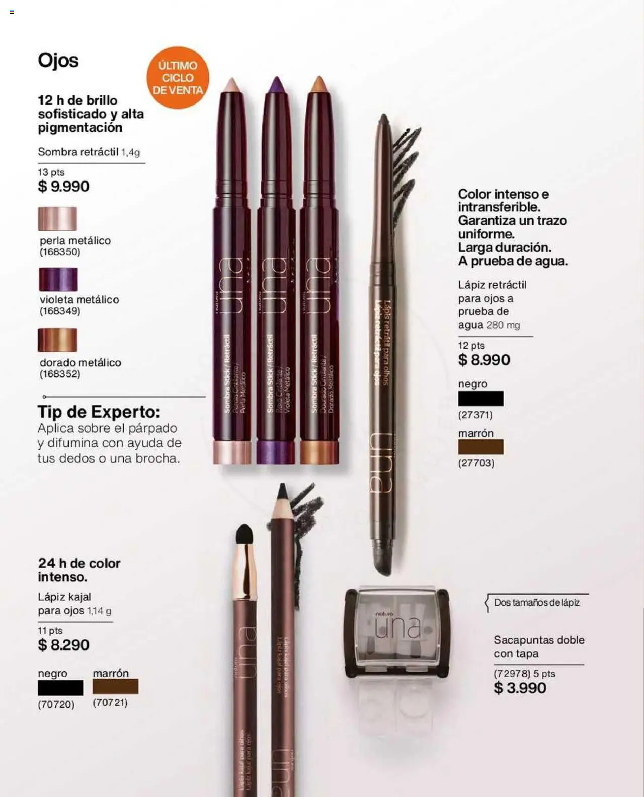 Natura catálogo │ válido desde el 04.07.2025 | Página: 54 | Productos: Brillo, Sacapuntas, Sombra, Sobre