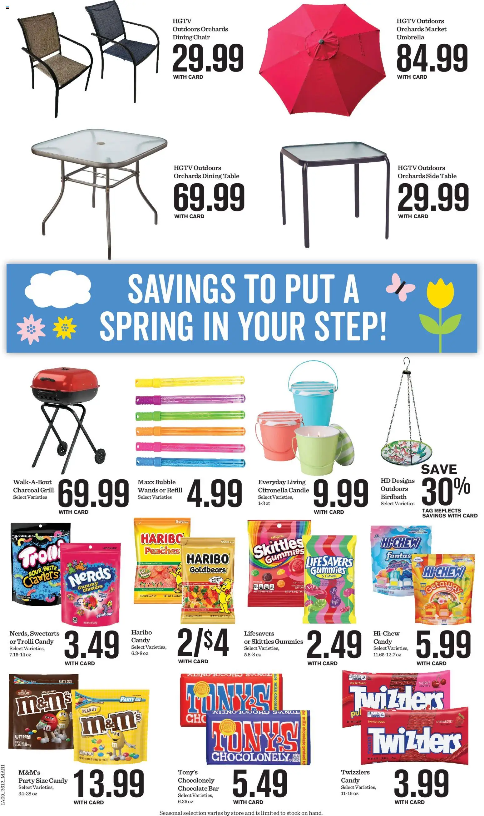 Mariano's Weekly Ad - valid from 22.04.2026 | Page: 11 | Products: Peaches, Chair, Umbrella, Date