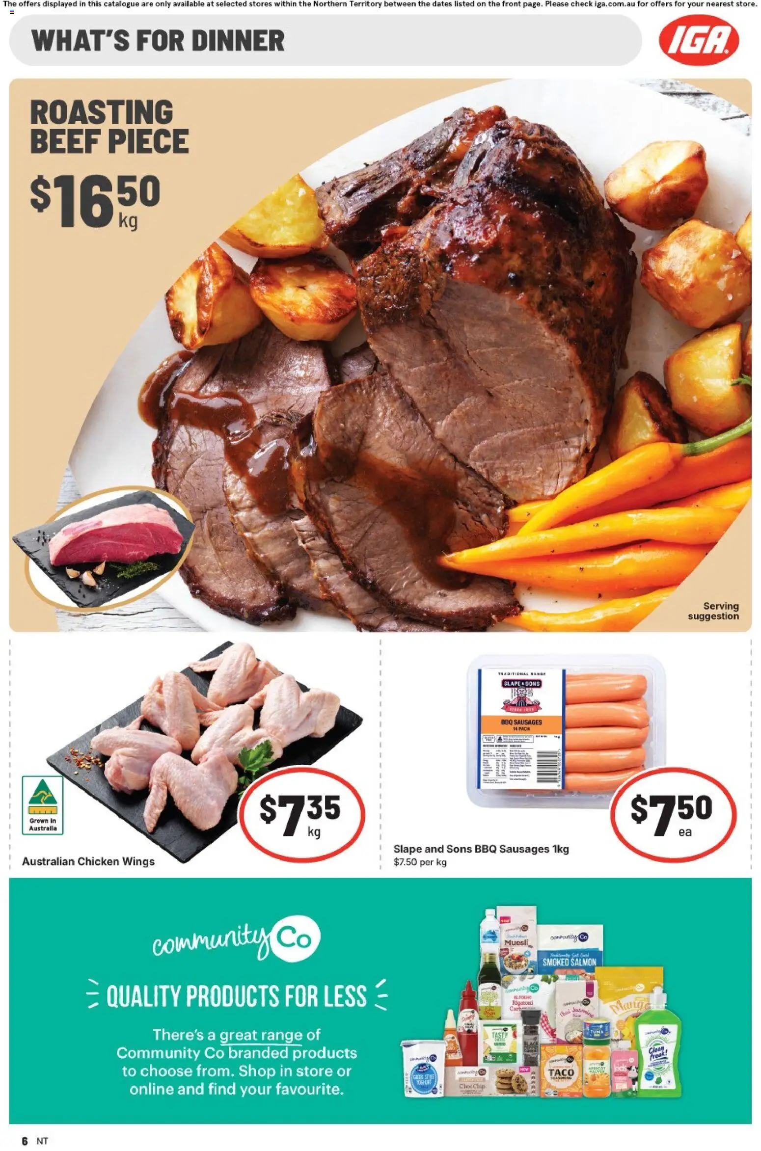 IGA catalogue - valid from 24.12.2025 | Page: 6 | Products: Chicken, Beef, Salmon