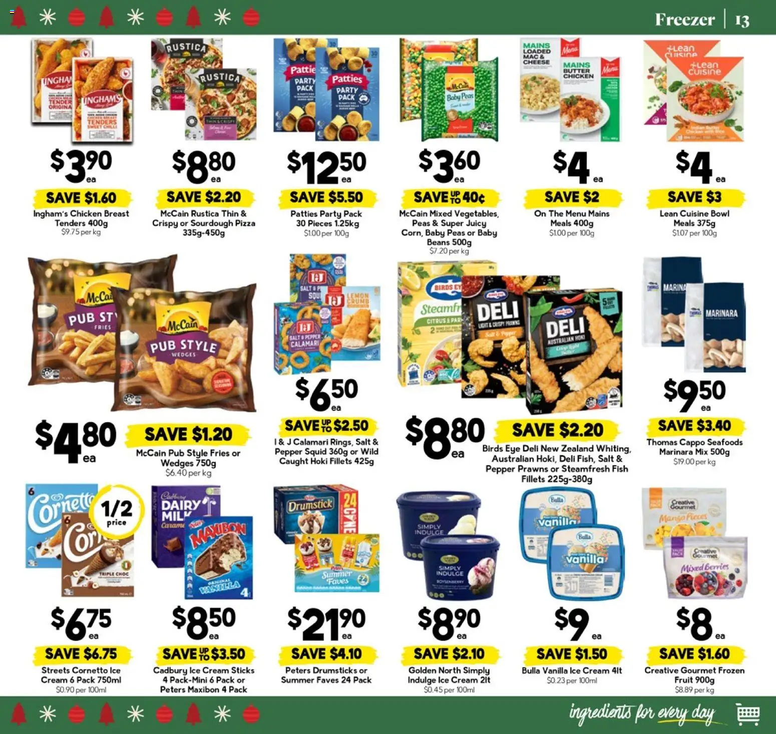 Drakes catalogue - valid from 26.11.2025 | Page: 13 | Products: Butter, Cheese, Pizza, Fish