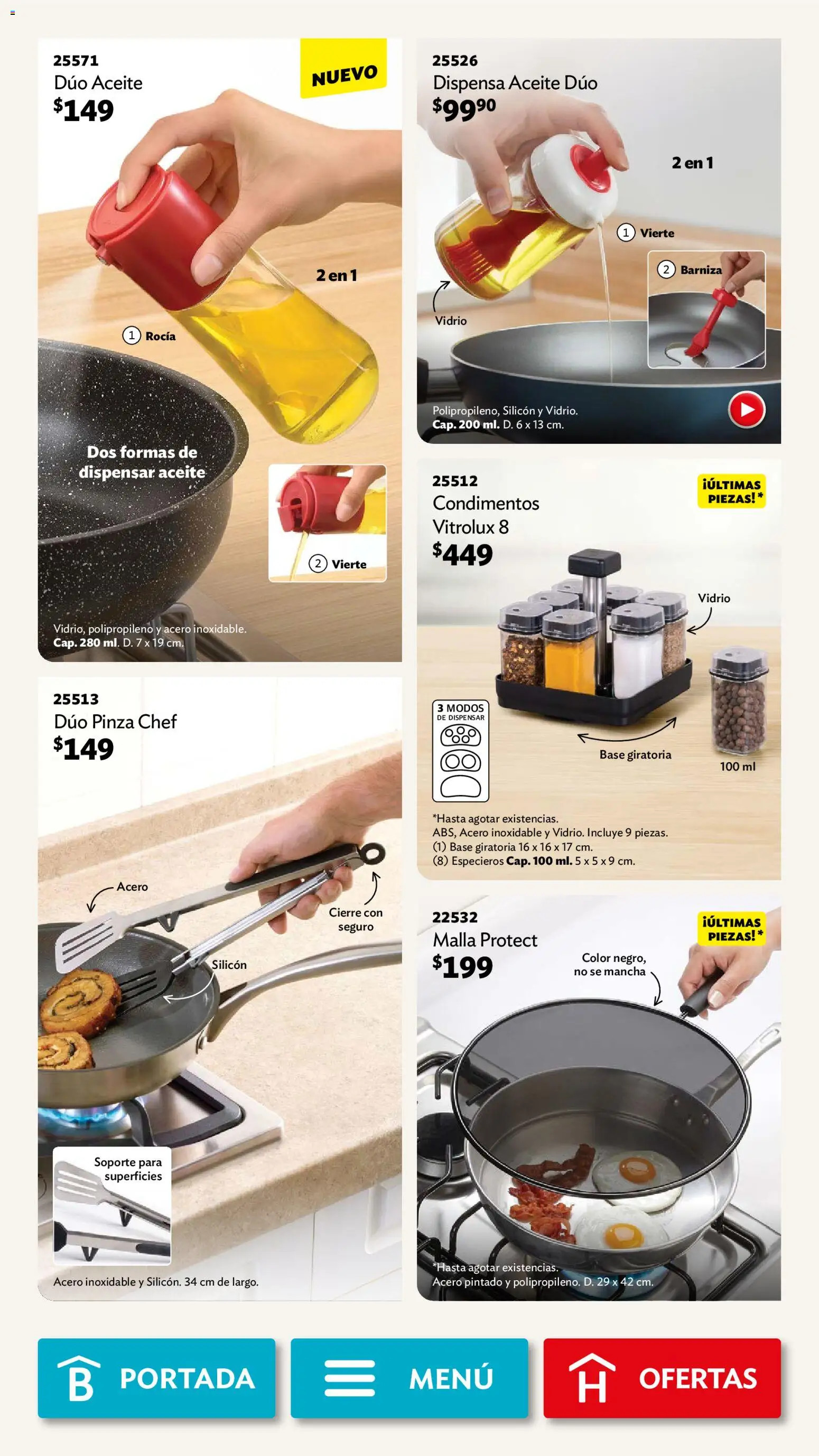 Nuevas ofertas de Betterware válidas en toda la República Mexicana desde el 01.12.2025. ¡Encuentra las mejores ofertas en Betterware campaña 12 2025! | Página: 44 | Productos: Aceite, Malla, Pinza