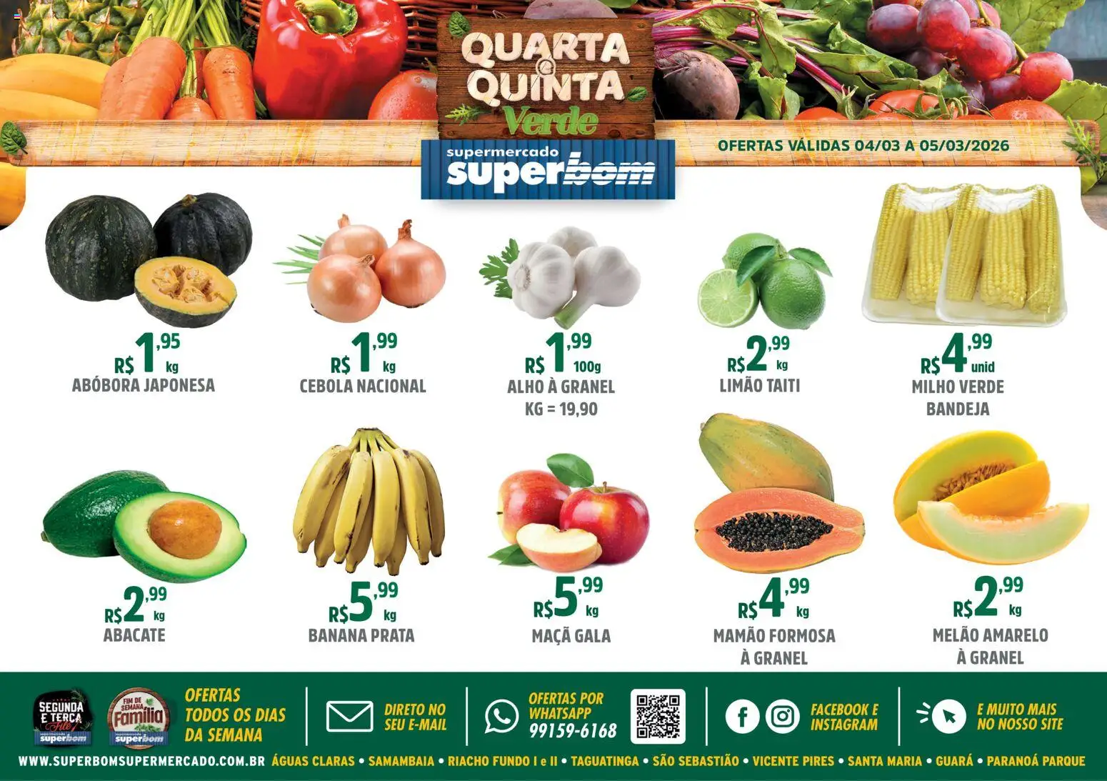 Superbom Folheto - válido de 04.03.2026 | Página: 1 | Produtos: Alho, Cebola, Bandeja, Mamão