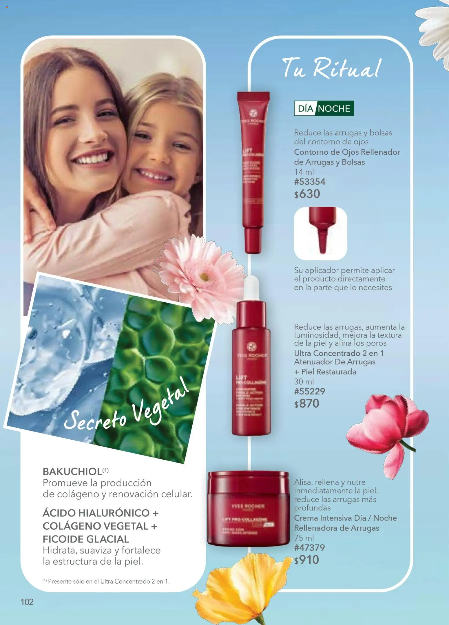 Nuevas ofertas de Yves Rocher válidas en toda la República Mexicana desde el 24.03.2026. ¡Encuentra las mejores ofertas en Yves Rocher campaña 5 2026! | Página: 104 | Productos: Contorno de ojos, Crema, Contorno, Atenuador