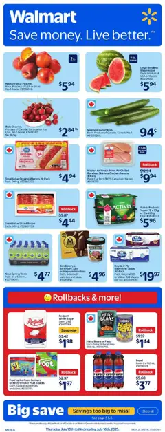 Preview of Walmart weekly flyer from shop Walmart valid from 10.07.2025
