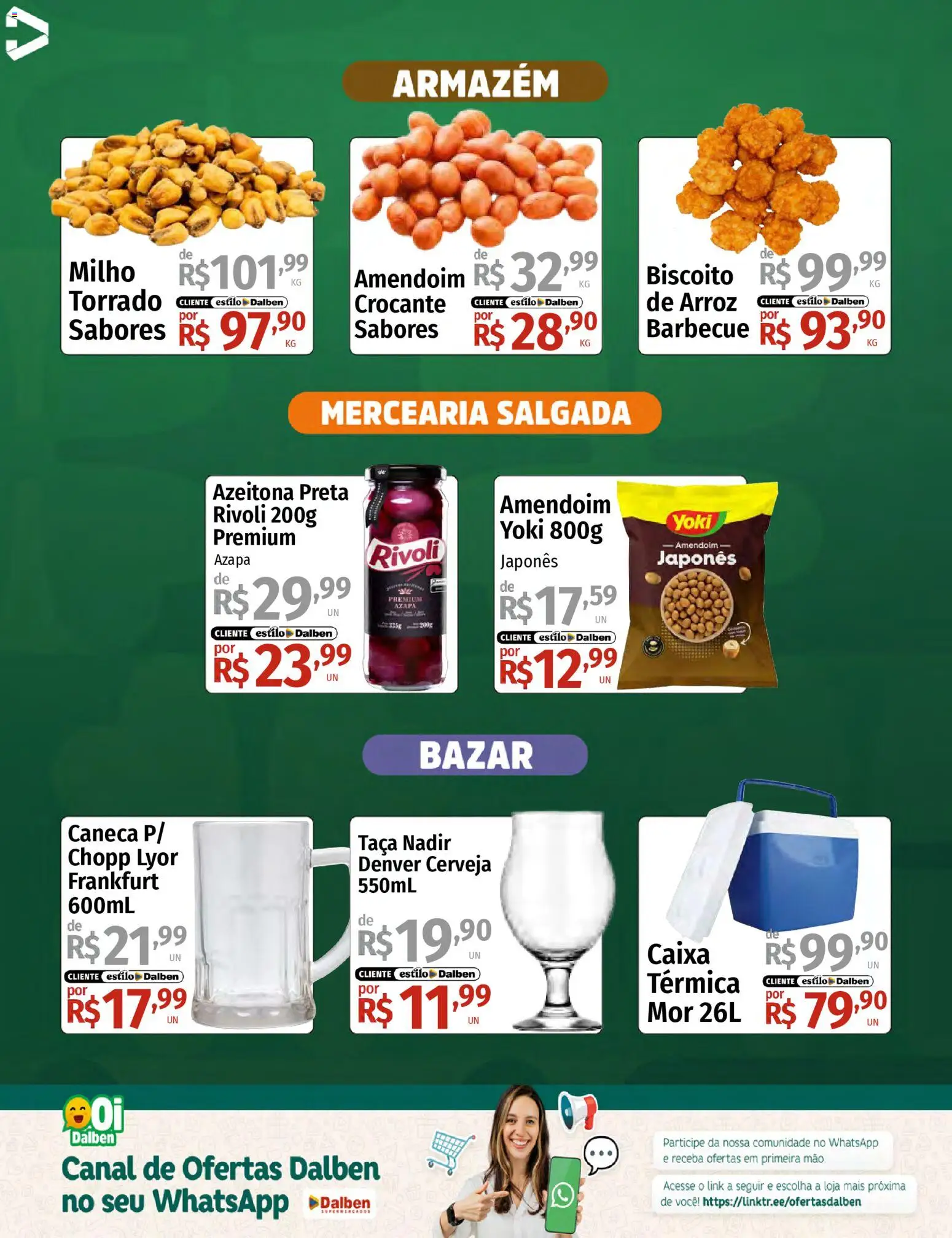 Supermercado Dalben Folheto - válido de 16.03.2026 | Página: 4 | Produtos: Amendoim, Biscoito, Caixa, Caneca